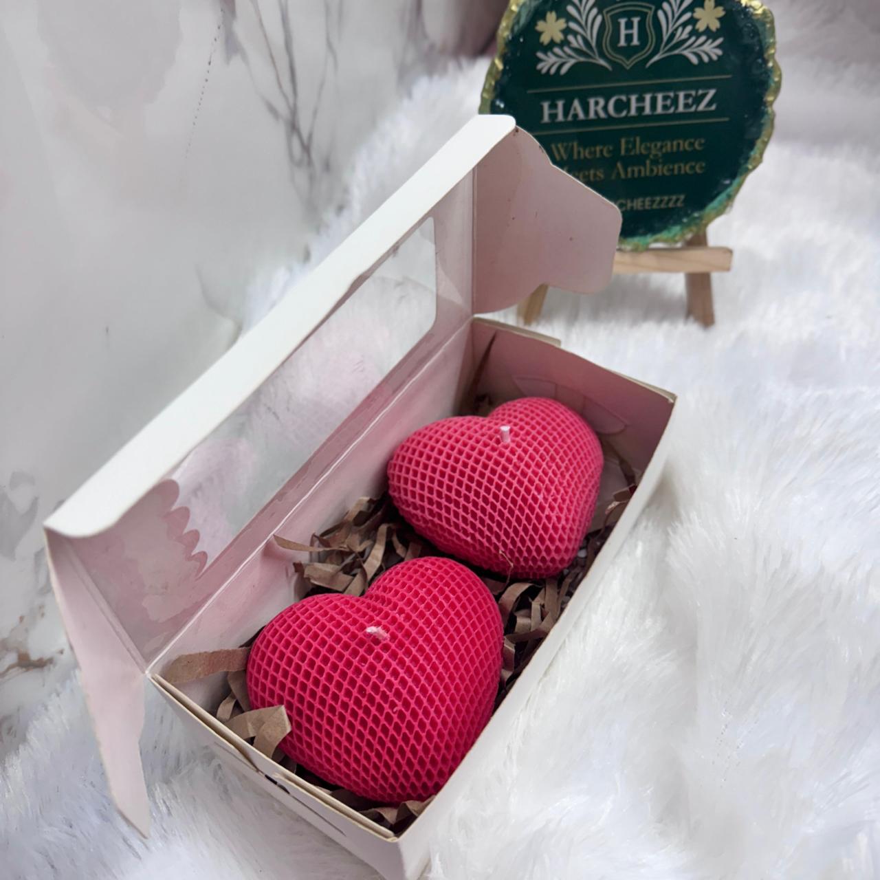 Heart Candles set of 2