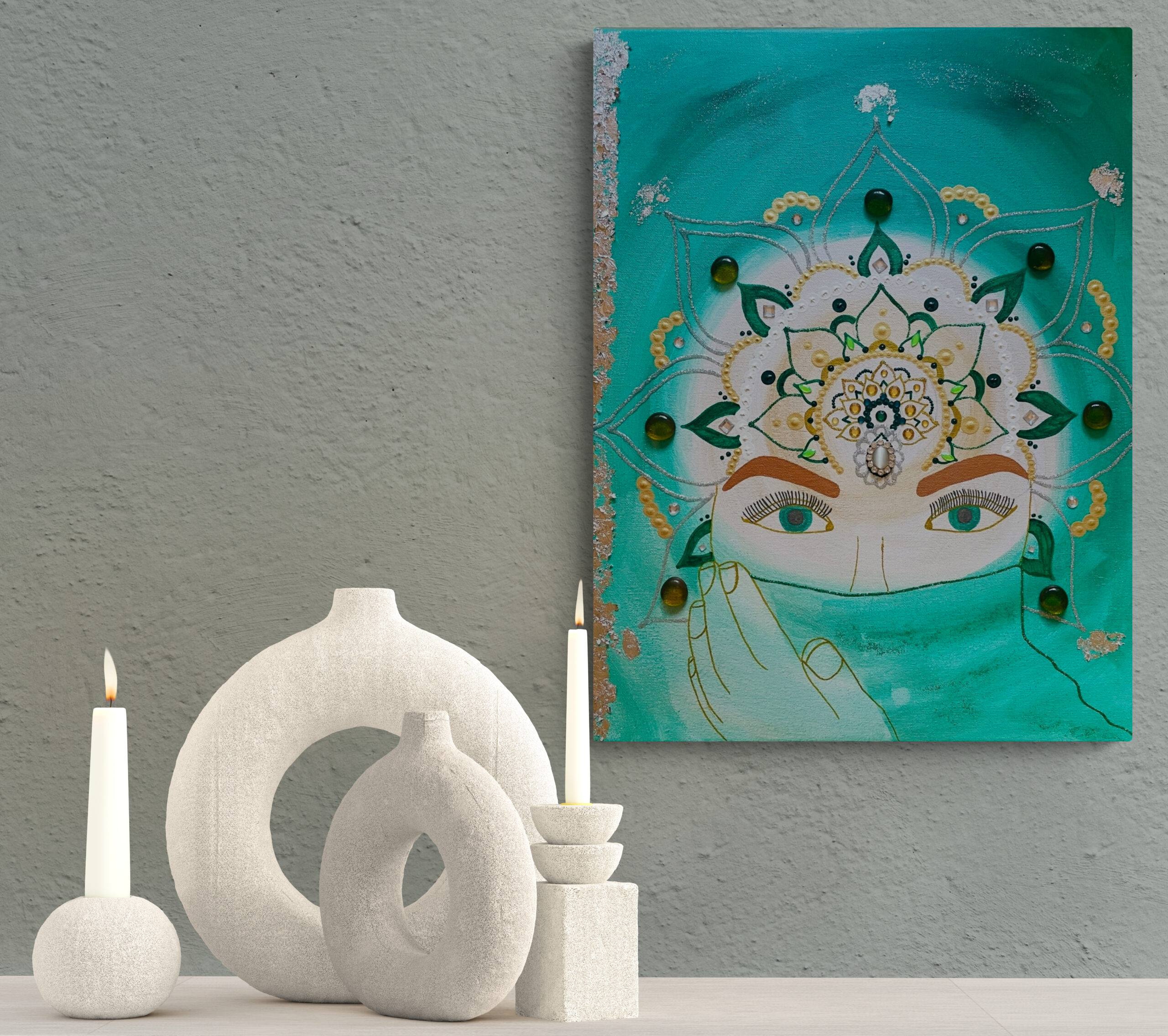 Mandala večje platno