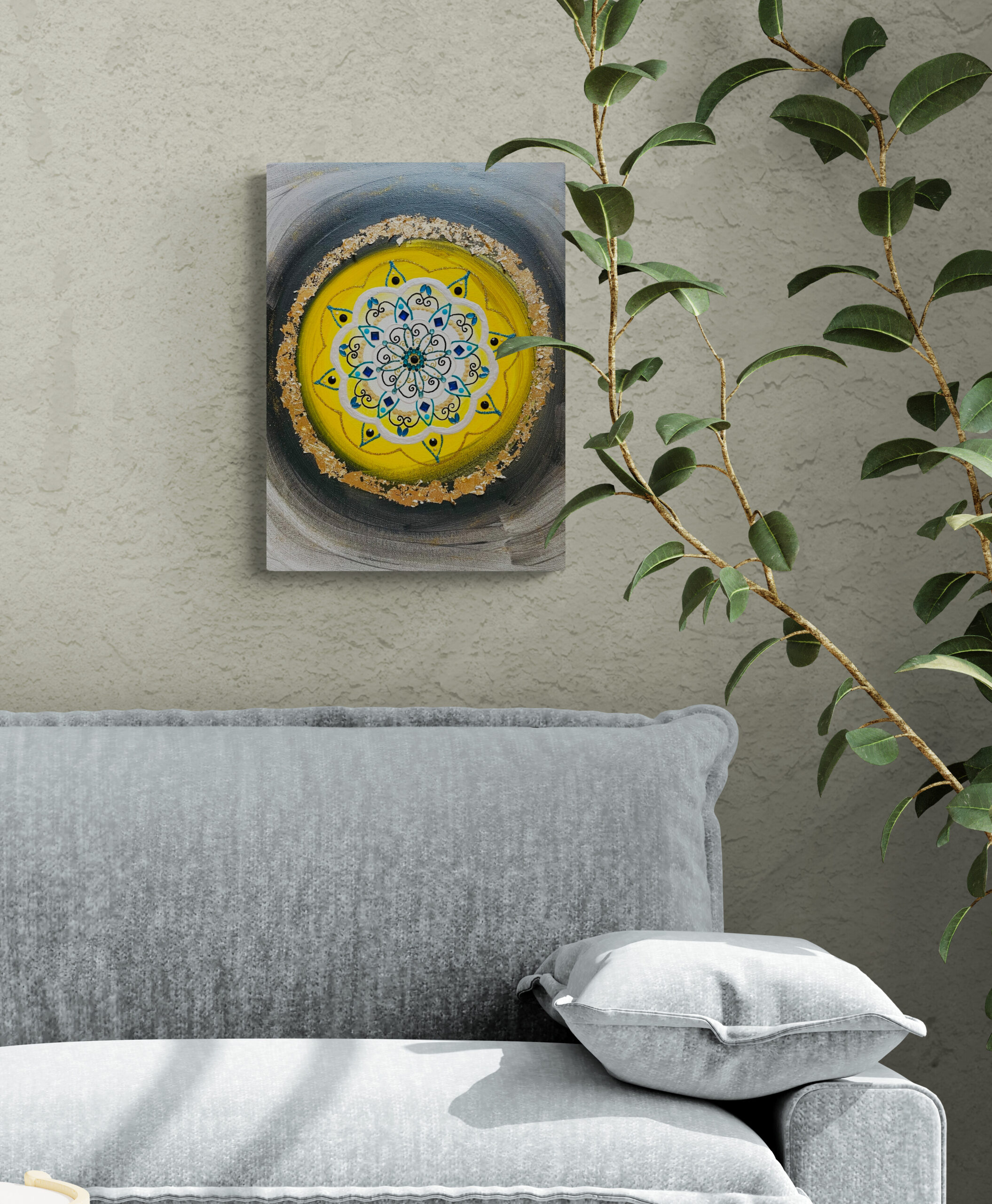 Mandala večje platno