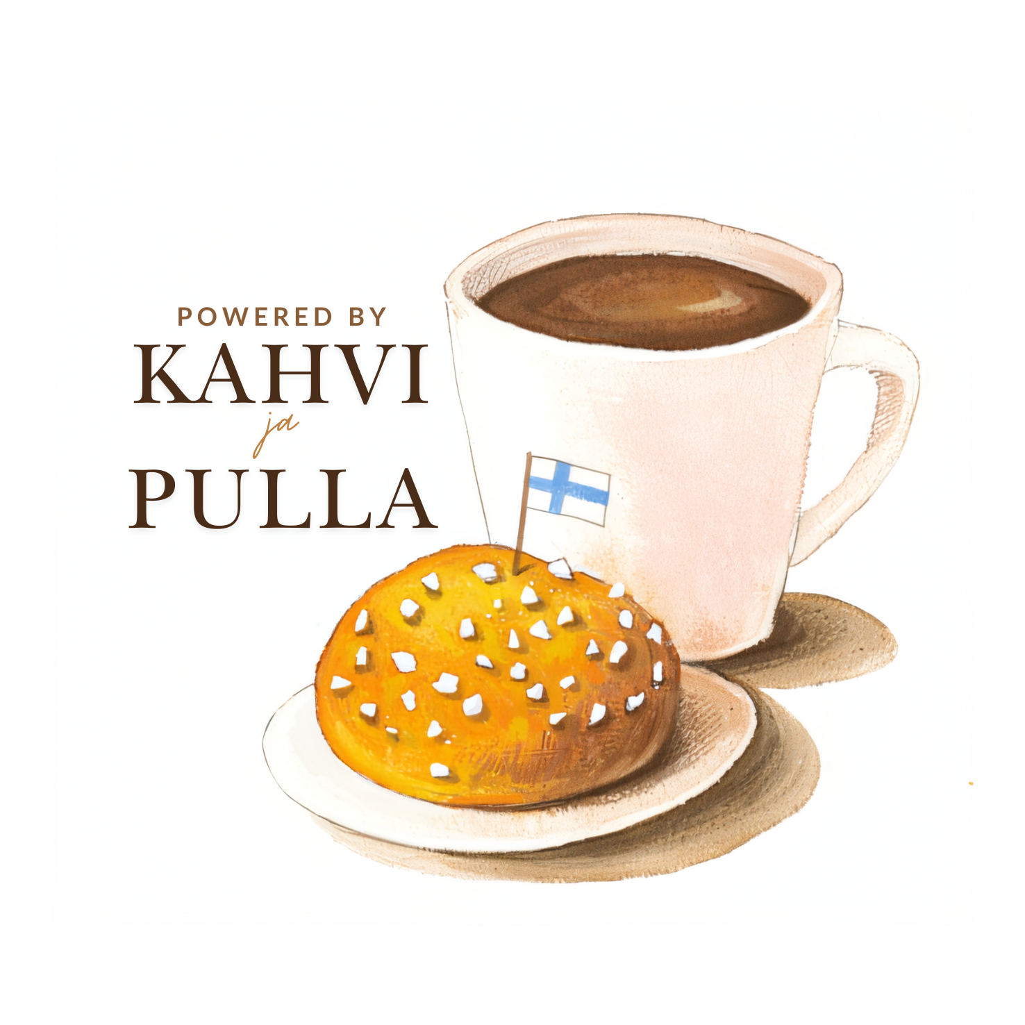 Powered by Kahvi ja pulla Sticker