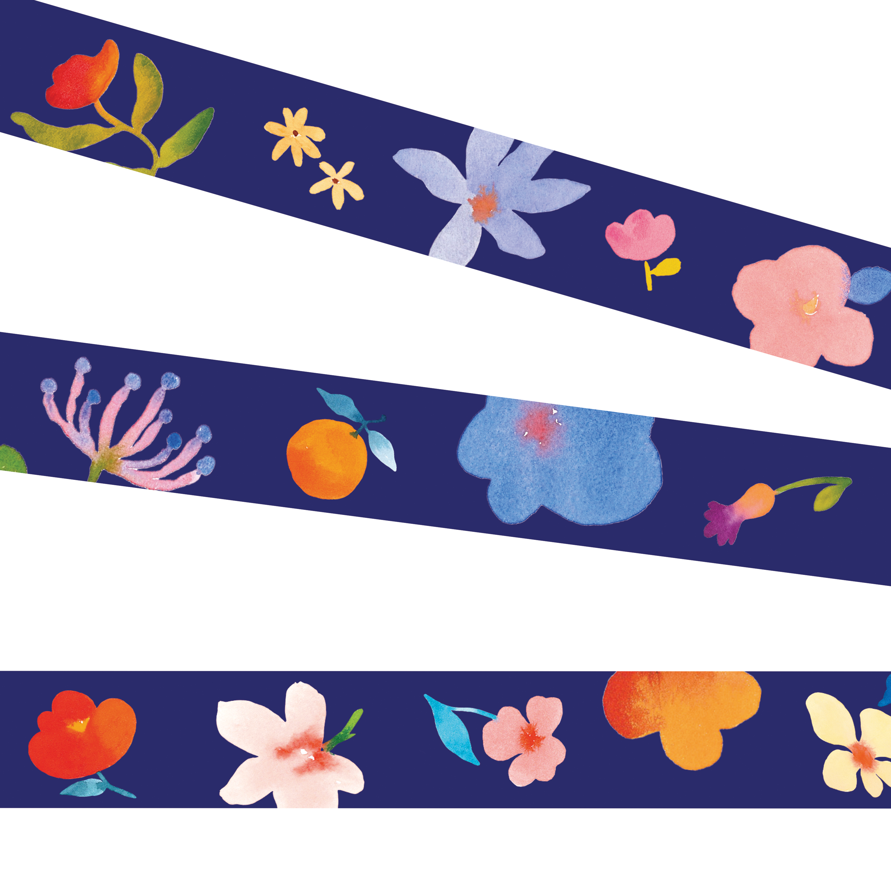Midnight Garden Floral Washi Tape