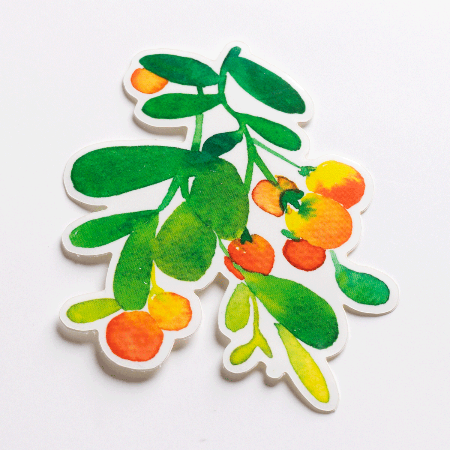 Berry Tree Watercolor Vinyl Sticker