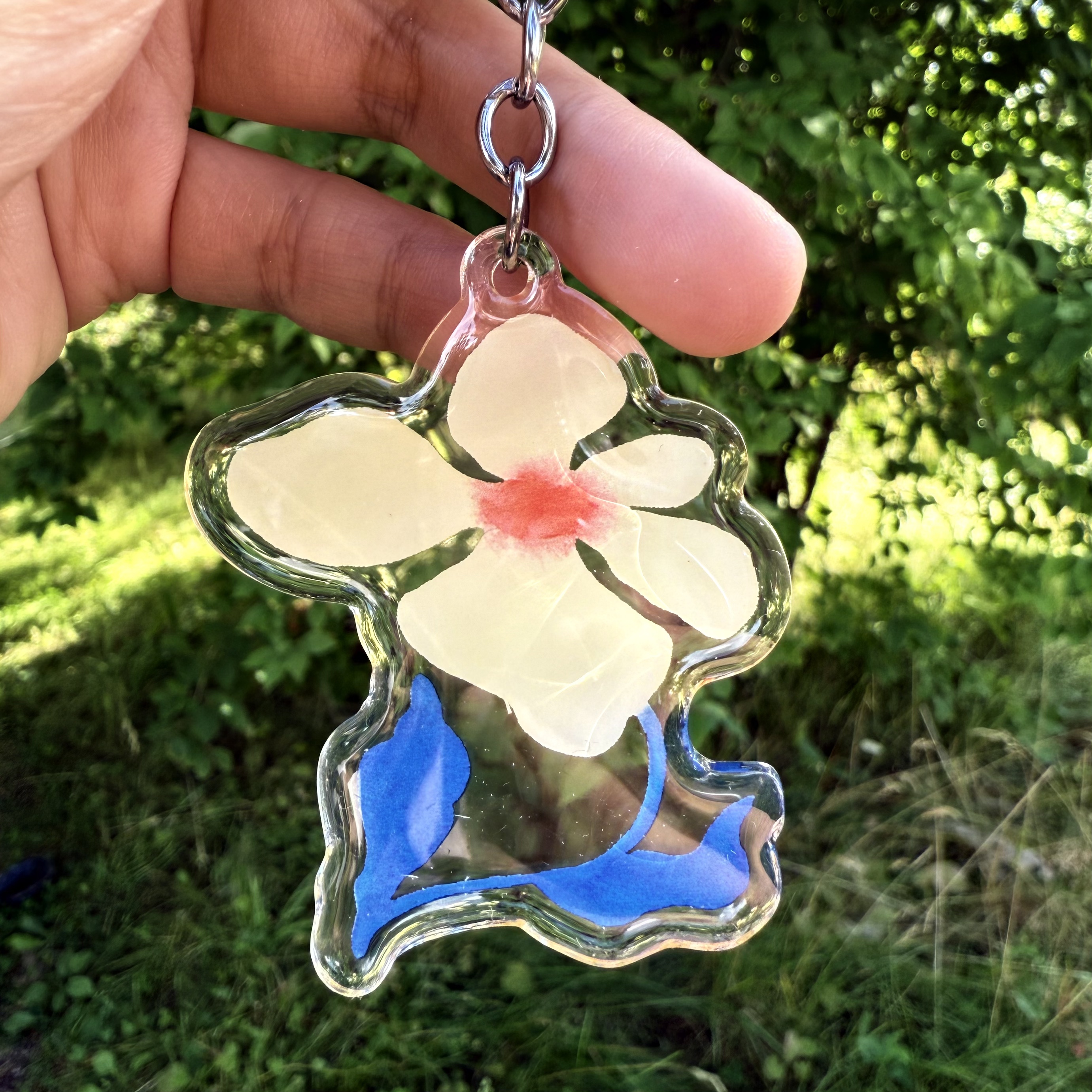 Peony Acrylic Keychain