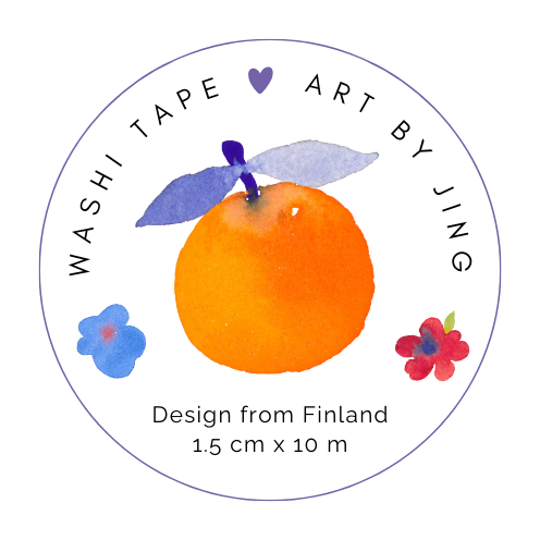 Watercolor Floral Washi Tape - White