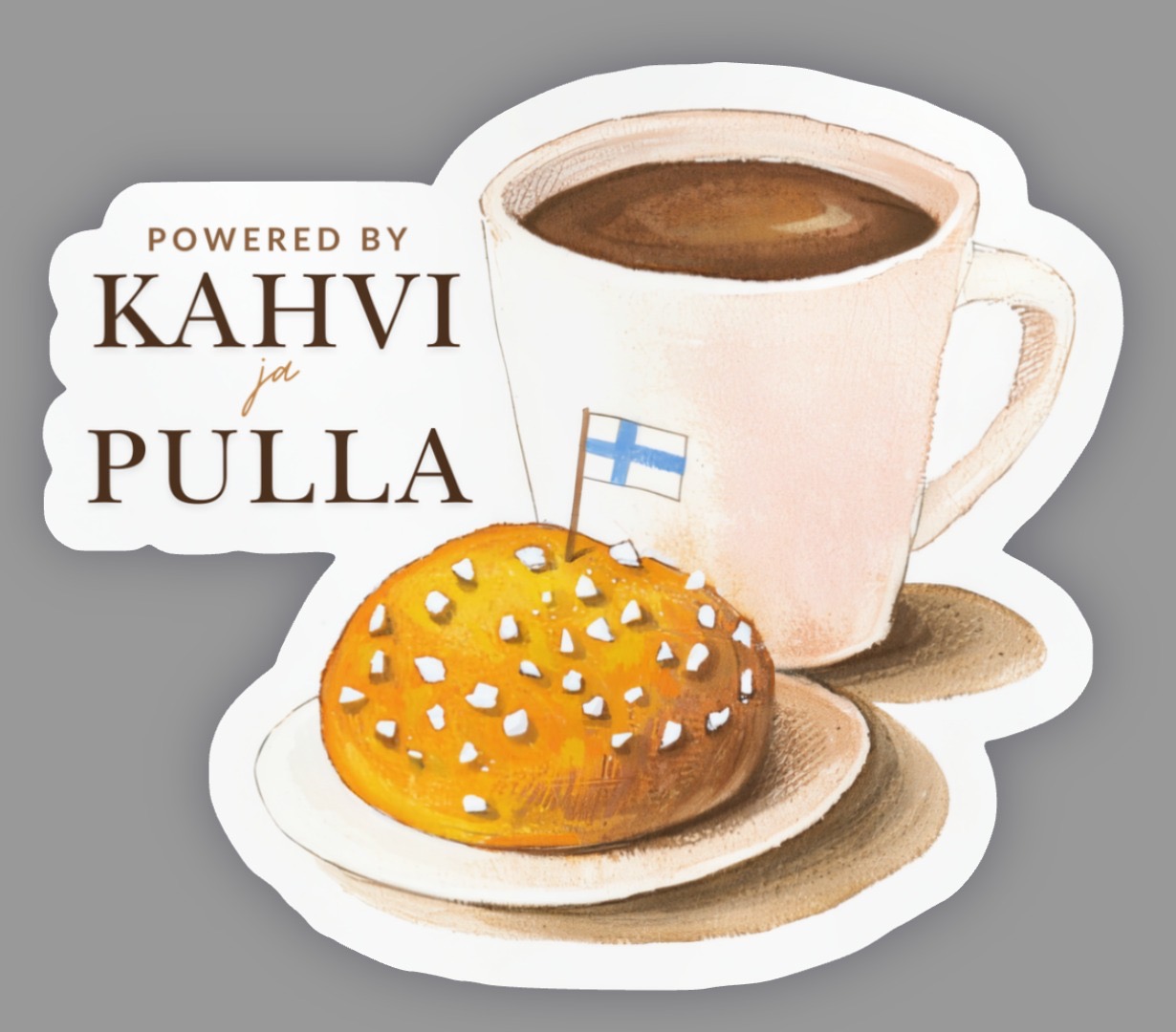 Powered by Kahvi ja pulla Sticker