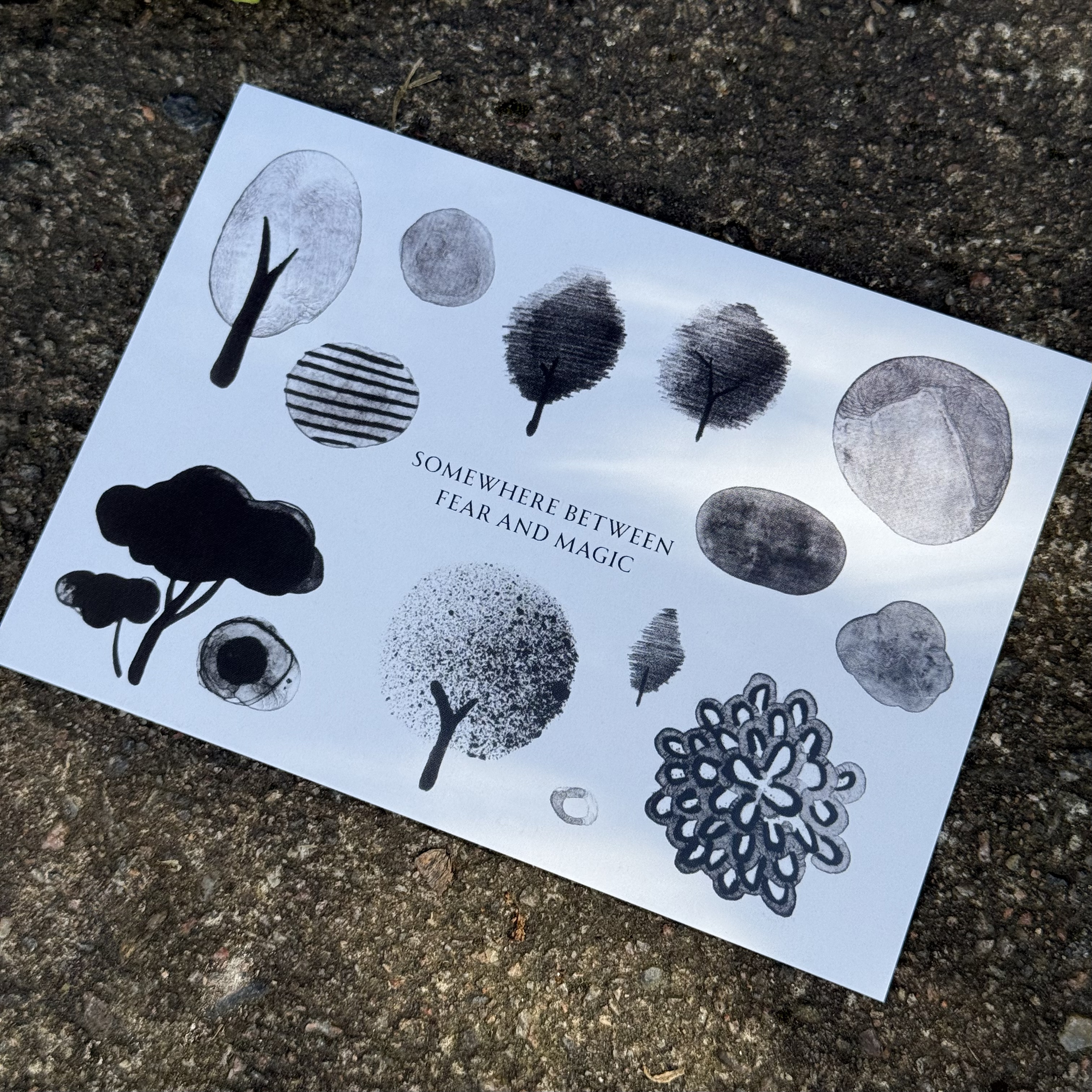 “Somewhere Between Fear and Magic” - Magic Forest Postcard  