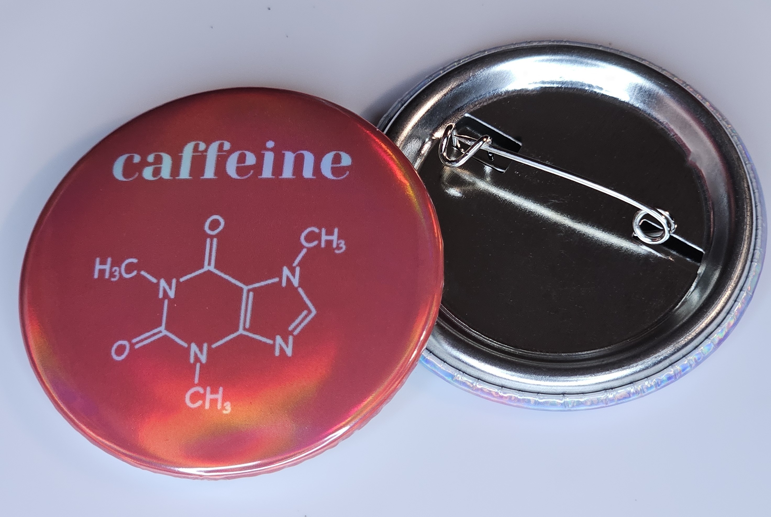 44mm (1.73 in) Pin-Back Button - Caffeine