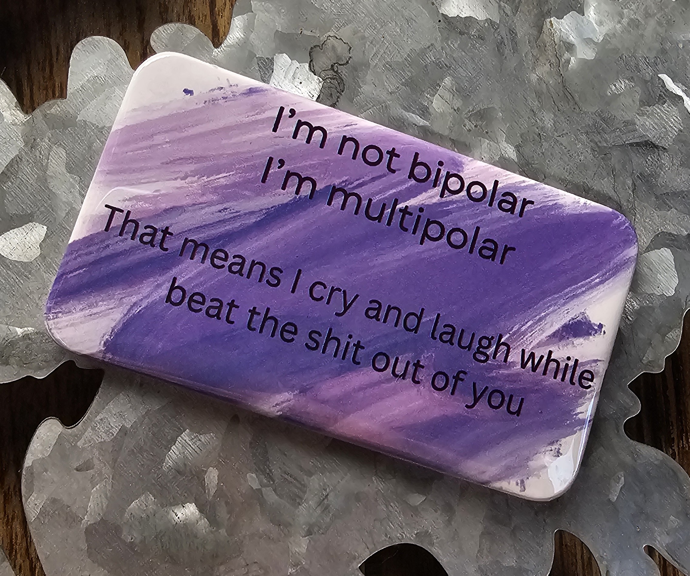 2"x3.5" Magnet - I'm Not Bipolar - Purple