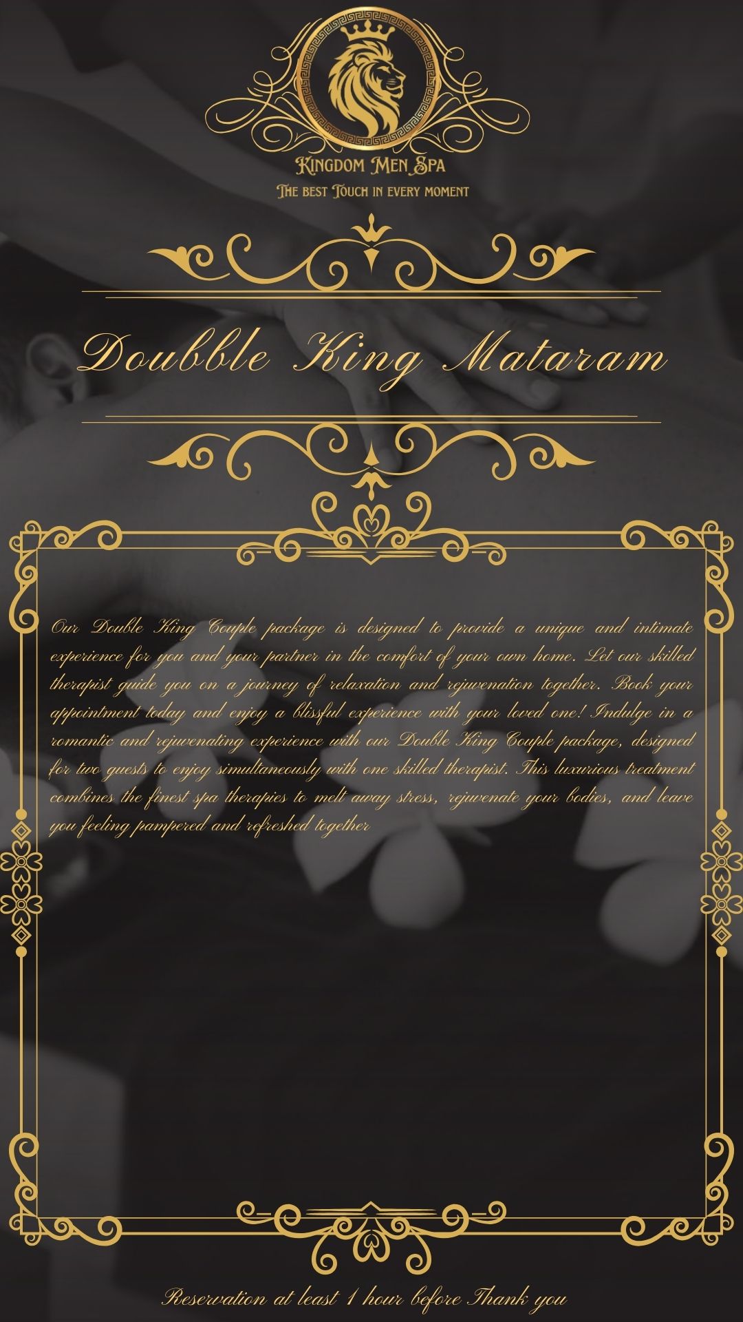 Double King Mataram Spa Couple Set 1 (150 Minute)