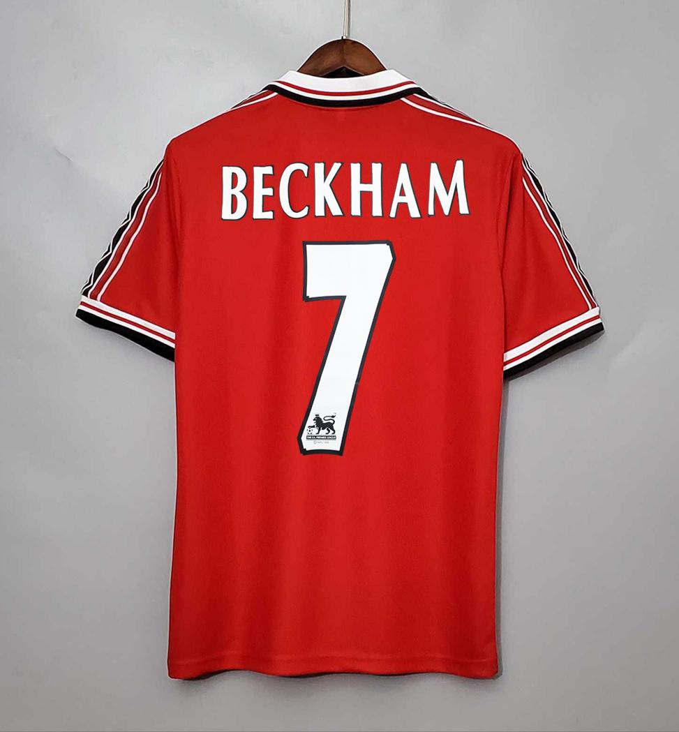 Manchester Beckham Retro 1998 Home Jersey
