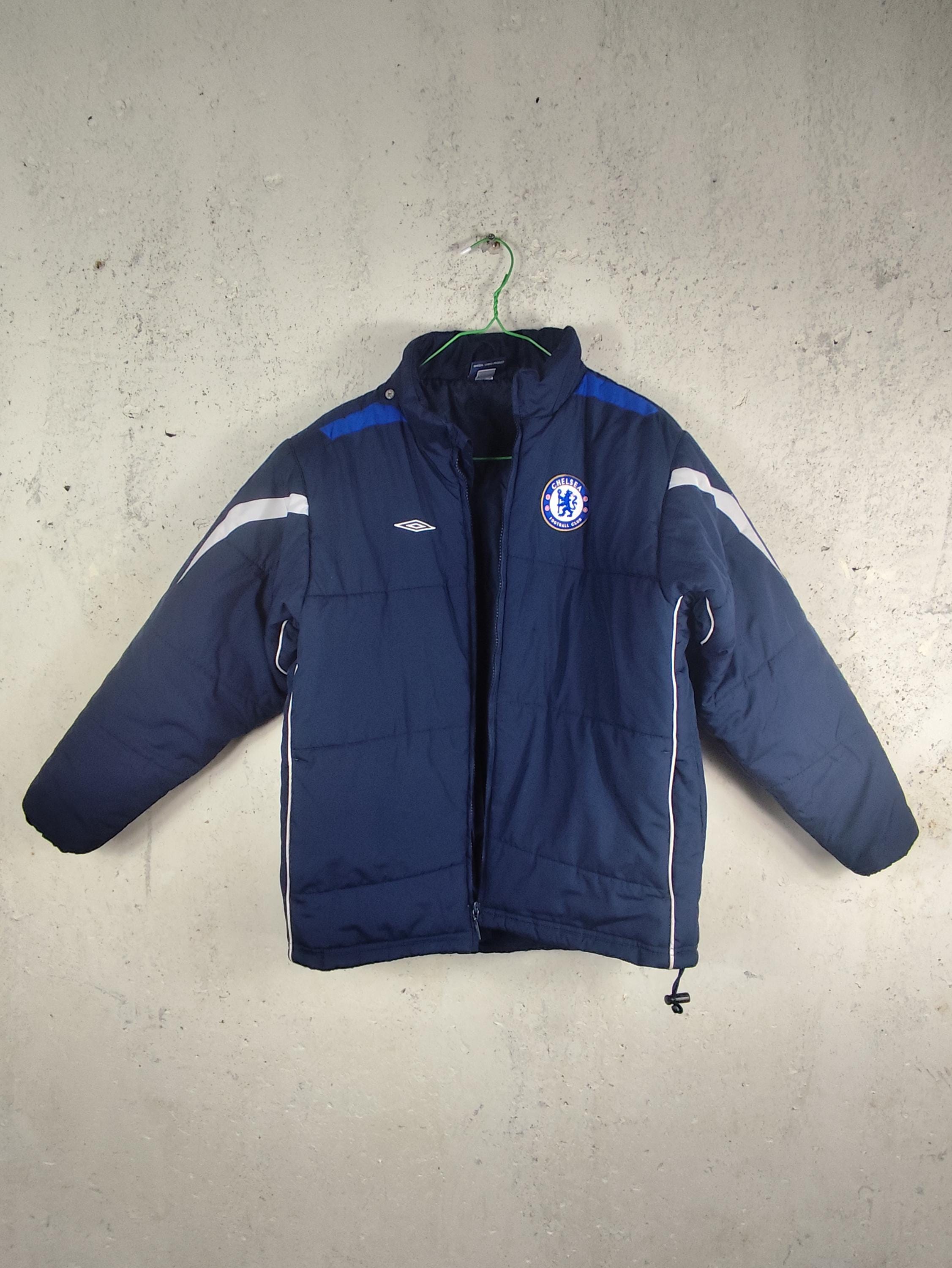 Vintage 2005-06 Chelsea Umbro Padded Bench Coat Kids YXL 158 cm