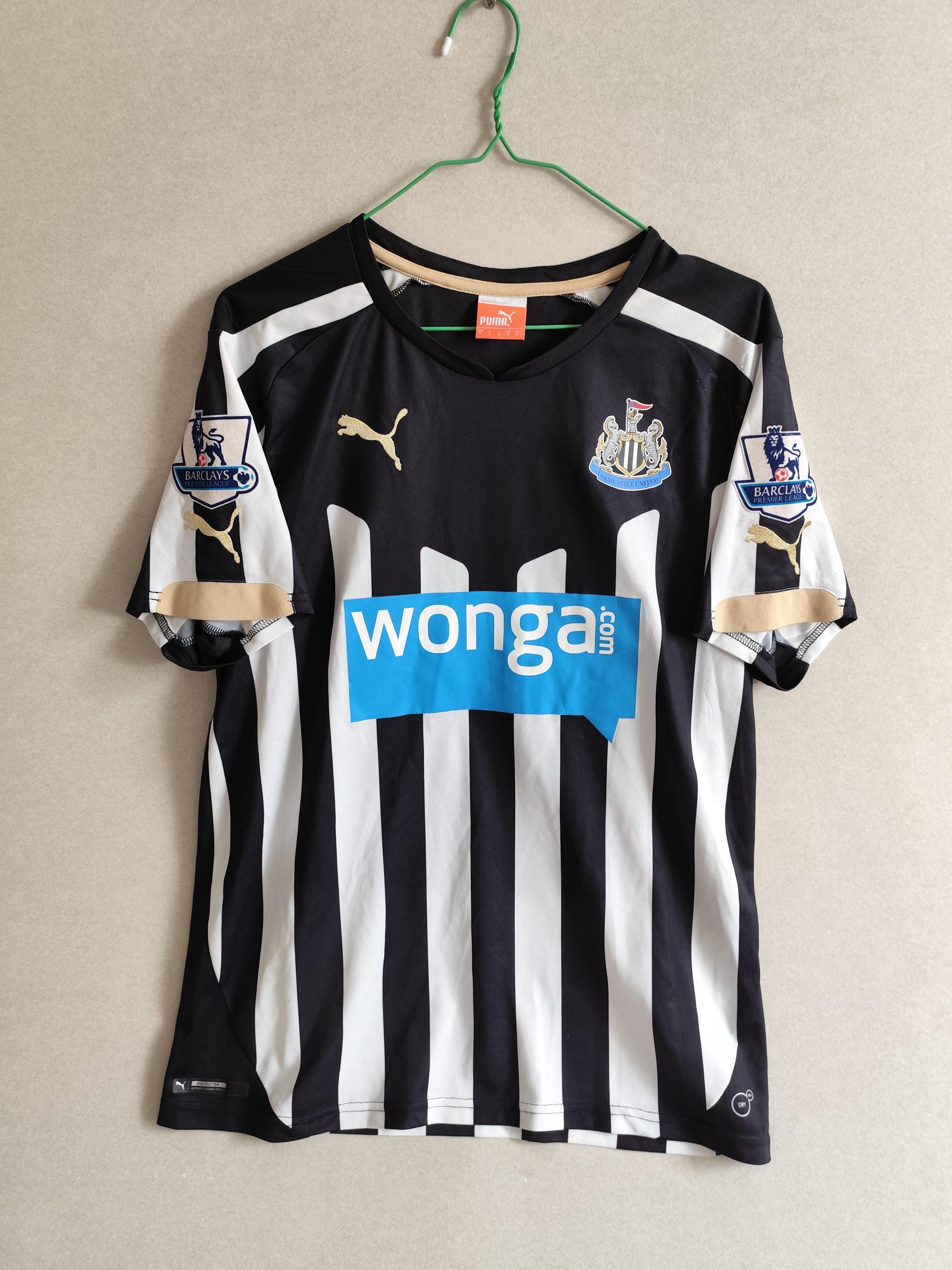 Newcastle United Puma Home Football Shirt Wonga Sponsor Black White Size S