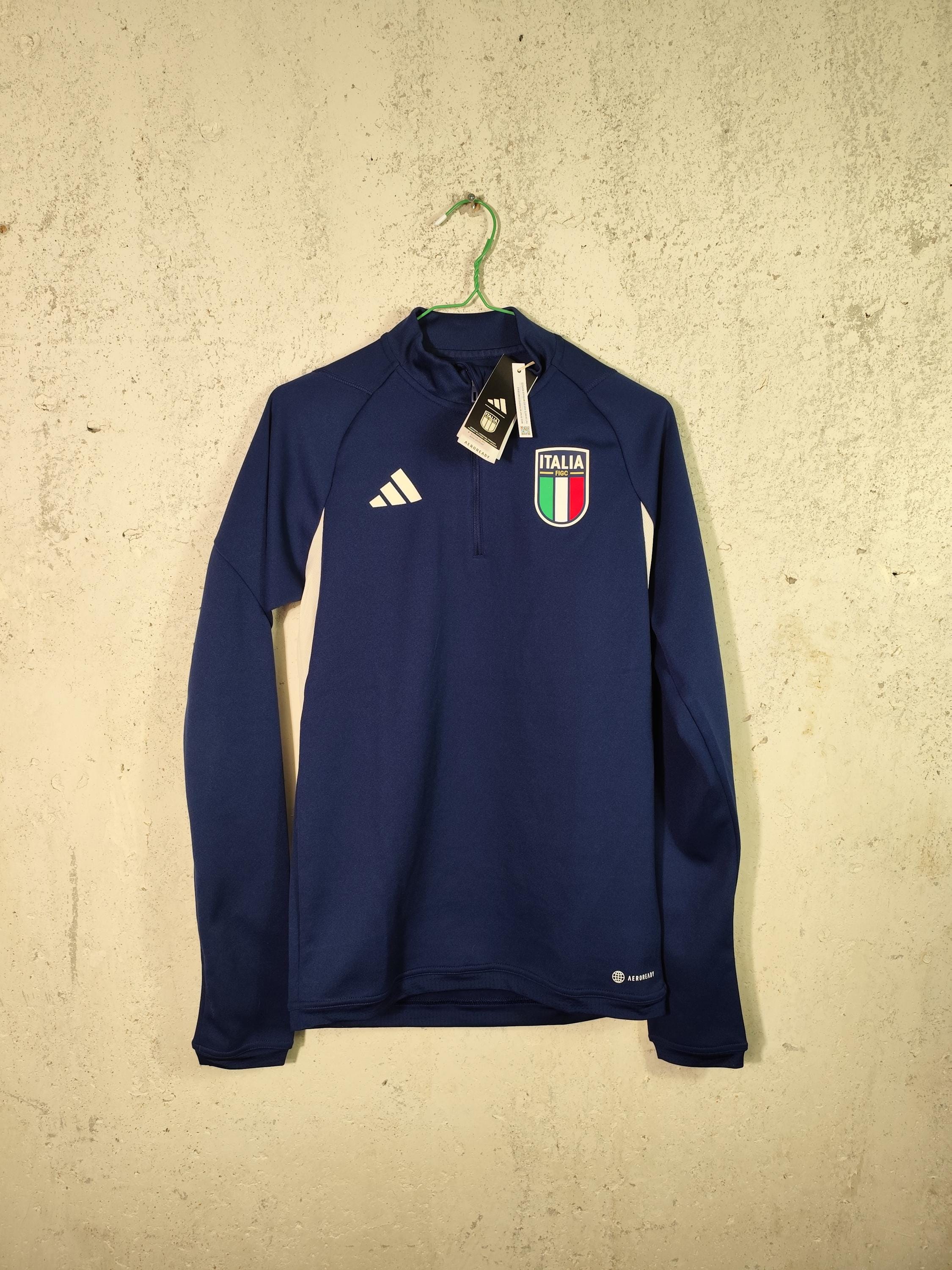 Mens Adidas Italy Tiro 23 Training Top Dark Blue
