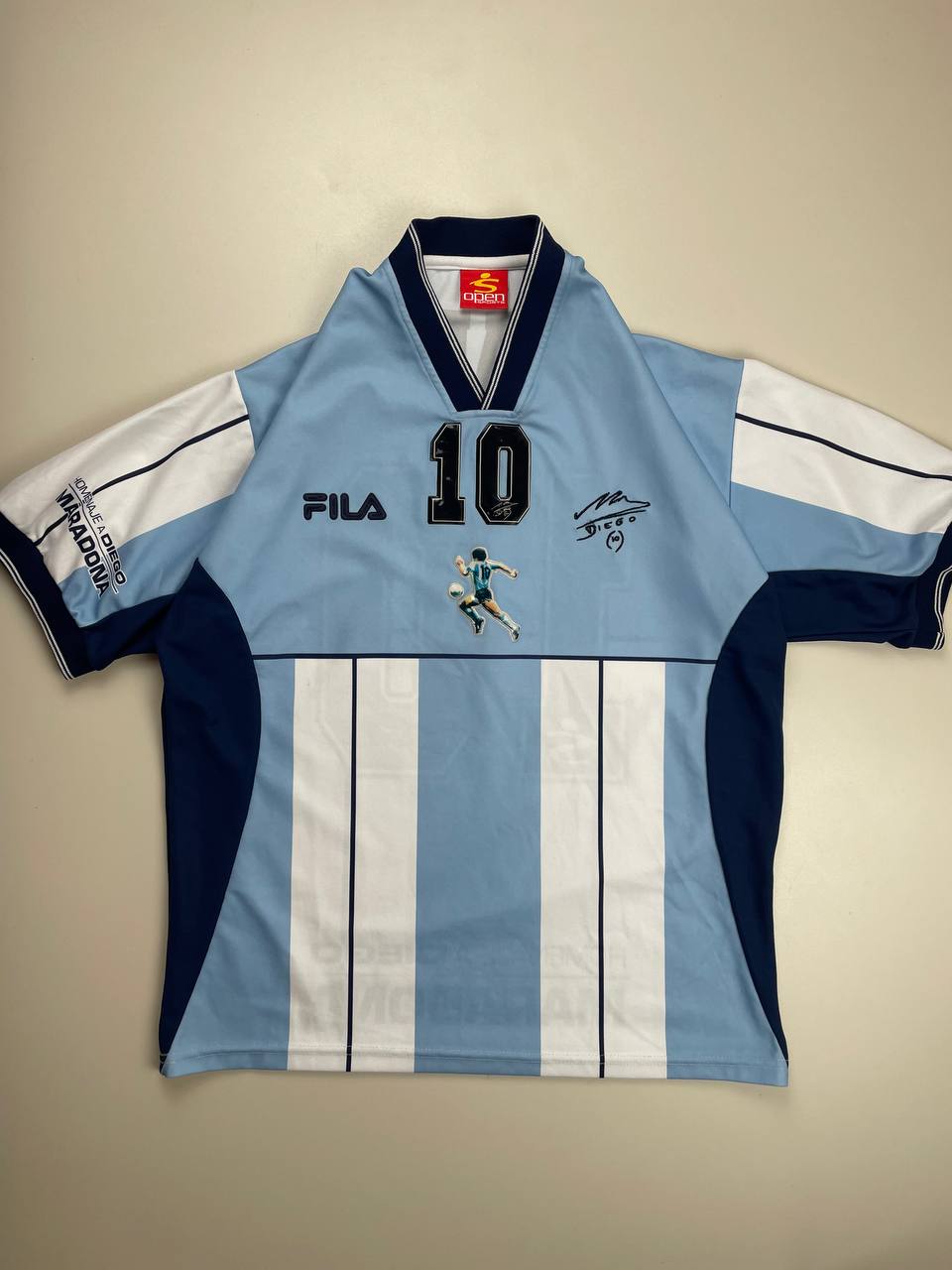 2001 Argentina Fila Homenaje a Diego Maradona Tribute Shirt #10 Size S