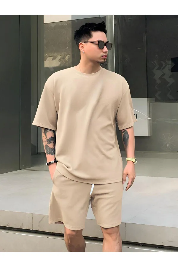 Beige Casual Summer Set