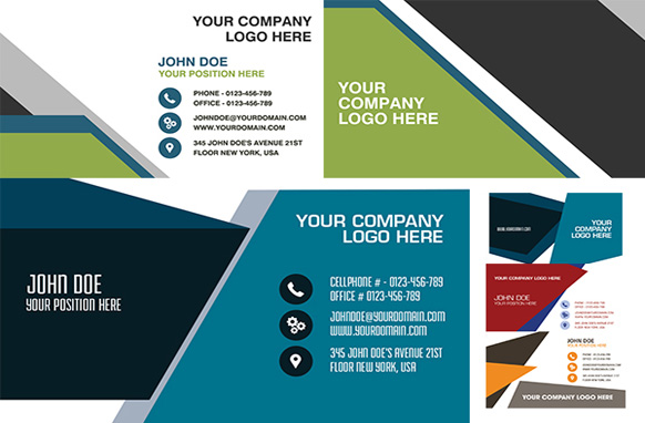 7 Slant-Inspired Corporate Business Card Templates