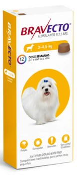 Bravecto comprimidos masticables para perros pequeños hasta 4.5