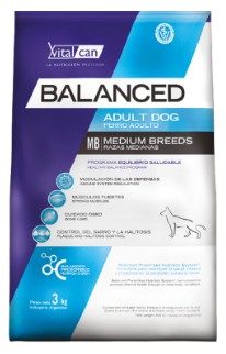 Vitalcan Balanced Adult Dog Razas Medianas 3kg