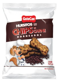 Huesitos con chips de carne 100 gr.