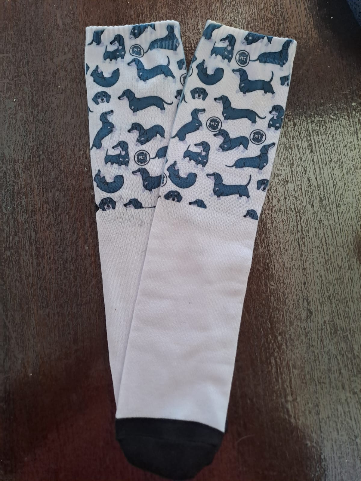Calcetines con estampado de perros salchicha