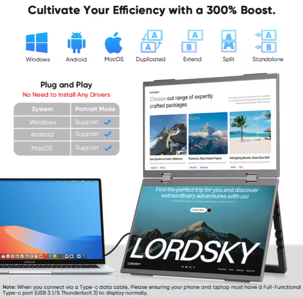 كمبيوتر محمول ذو شاشتين