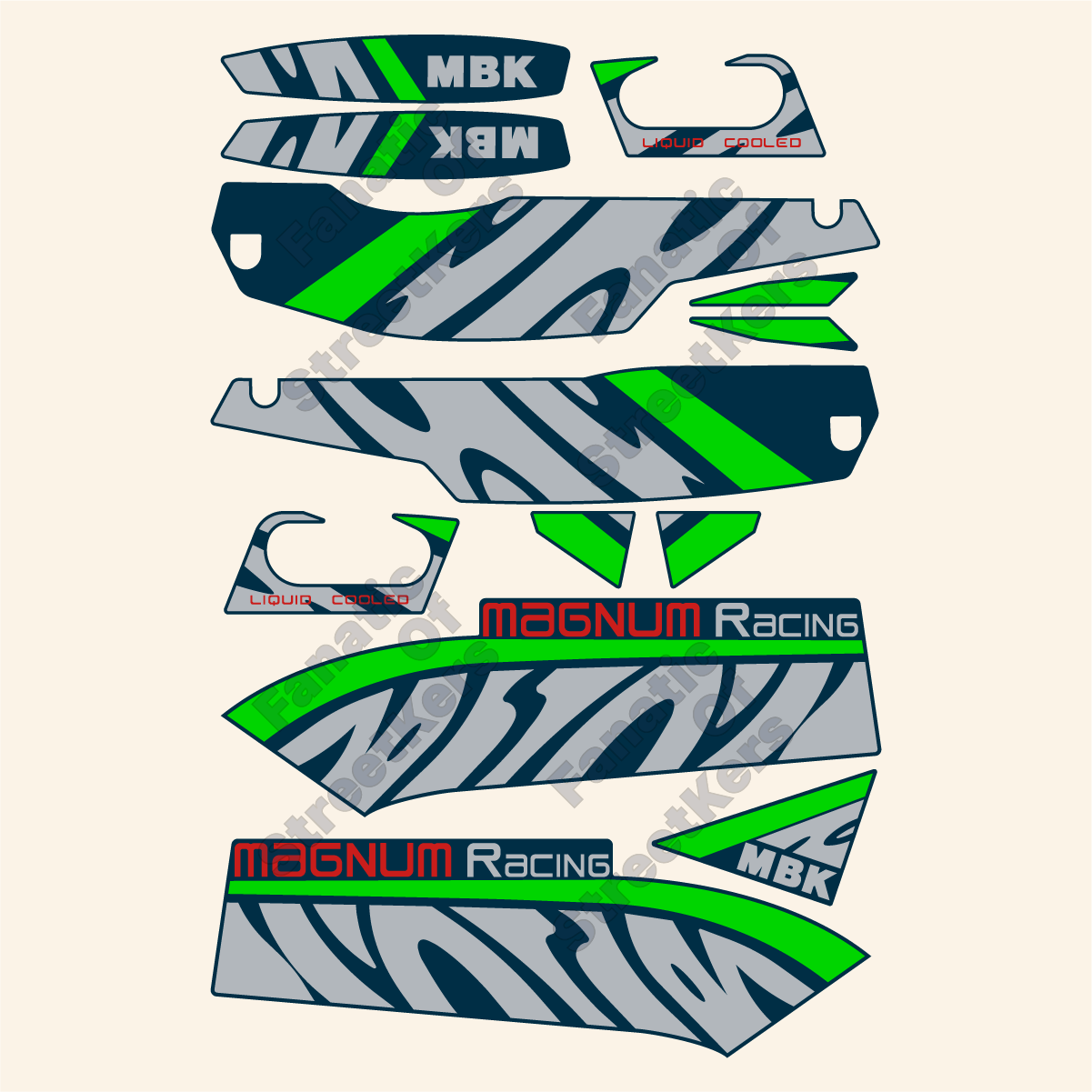 Kit déco MBK 51 Magnum Racing Liquid Cooled