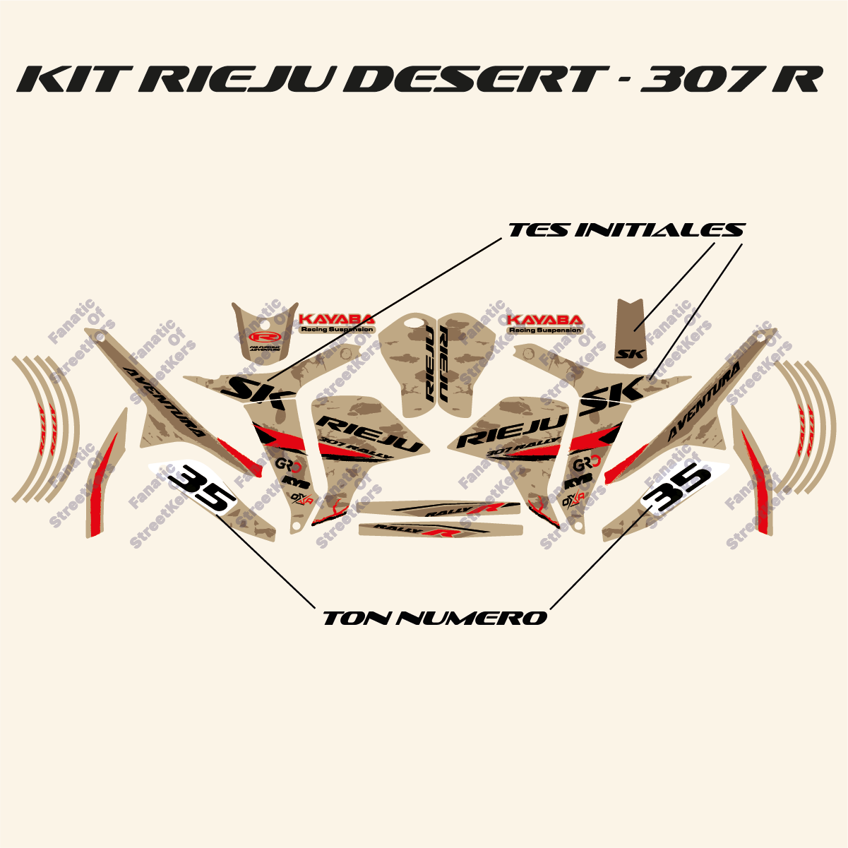 Kit Desert RIEJU 307 RALLY