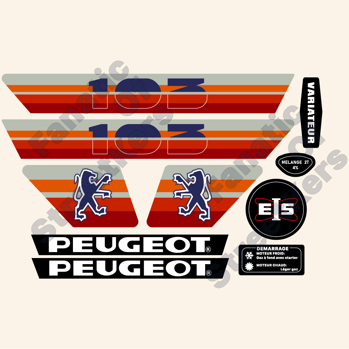 Kit déco PEUGEOT 103 MVL