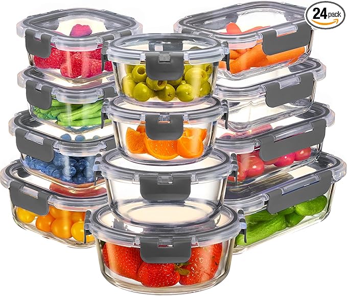  Airtight Glass Storage Containers 