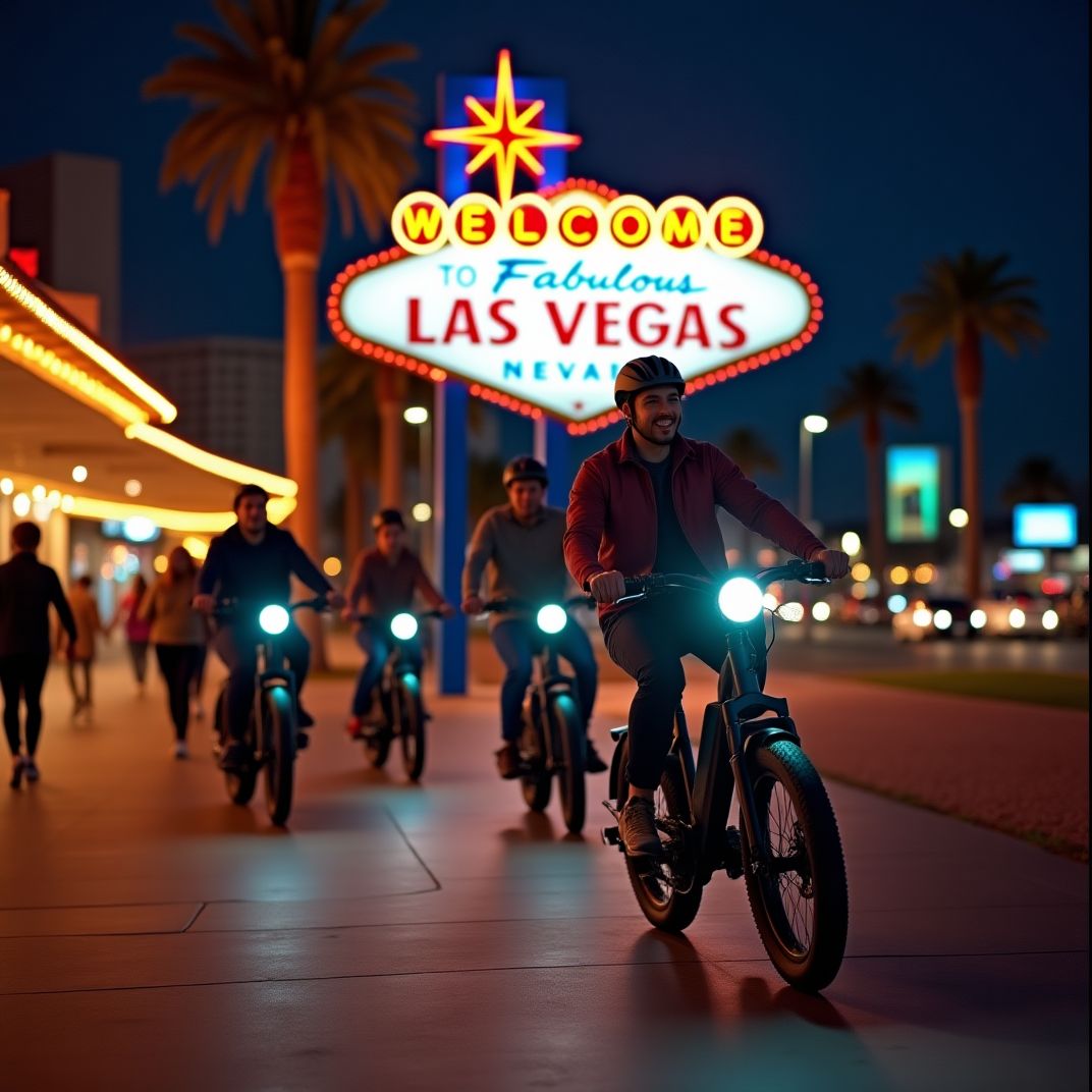 Vegas Sign E-Bike Night Tour