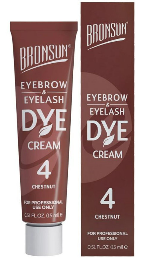 BRONSUN Lash & Brow CREAM Dye - #4 Chestnut 15 ML