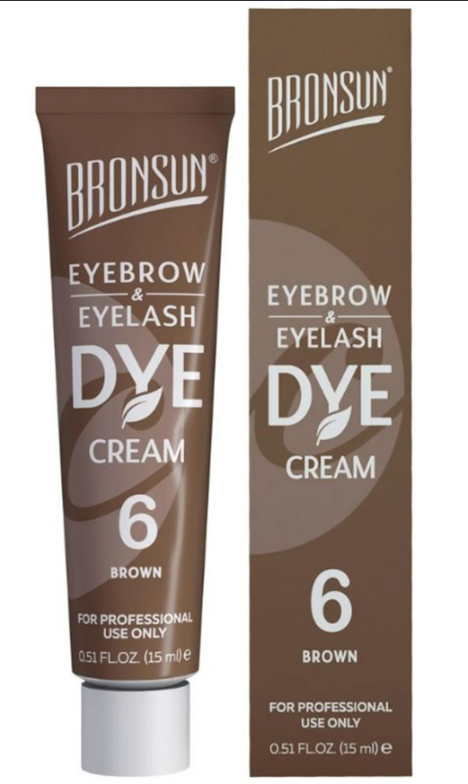 BRONSUN Lash & Brow CREAM Dye - #6 Brown 15 ML