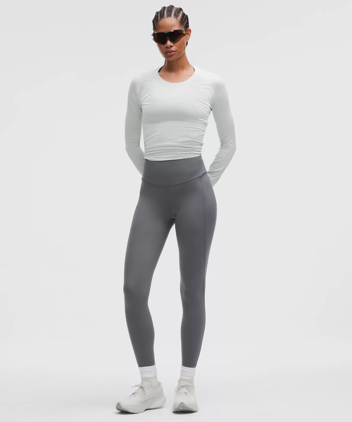 High-Waisted Gray Leggings