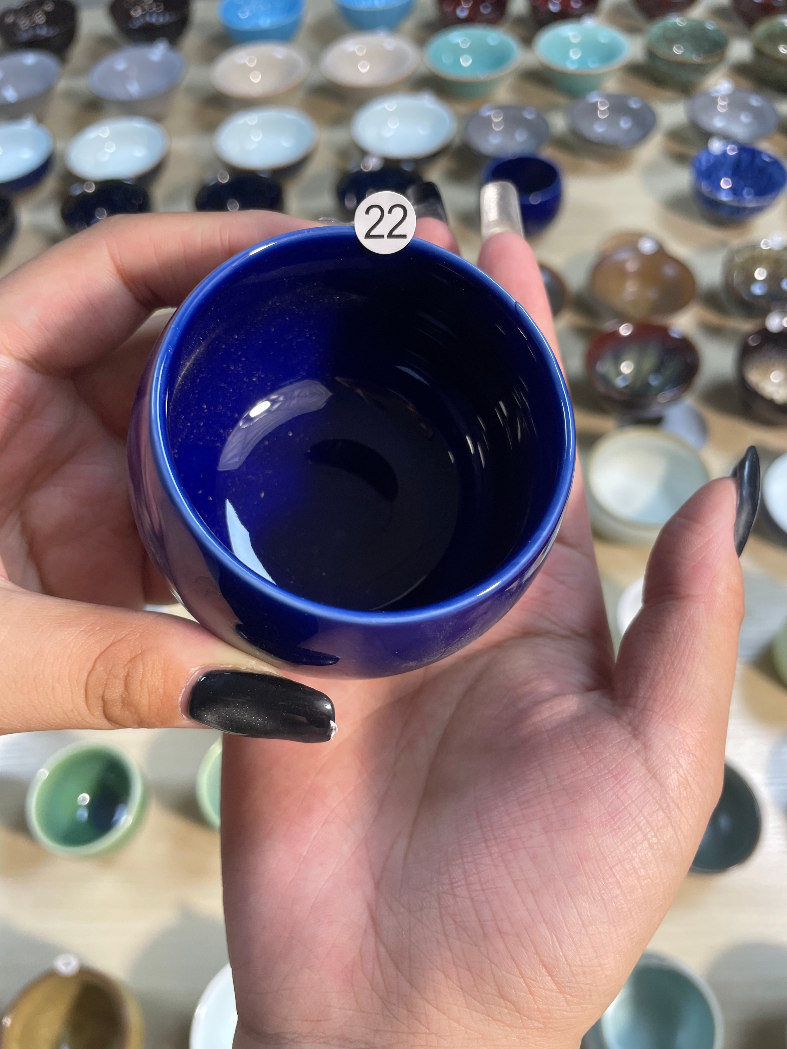 Ceramic Blue Tea Cup