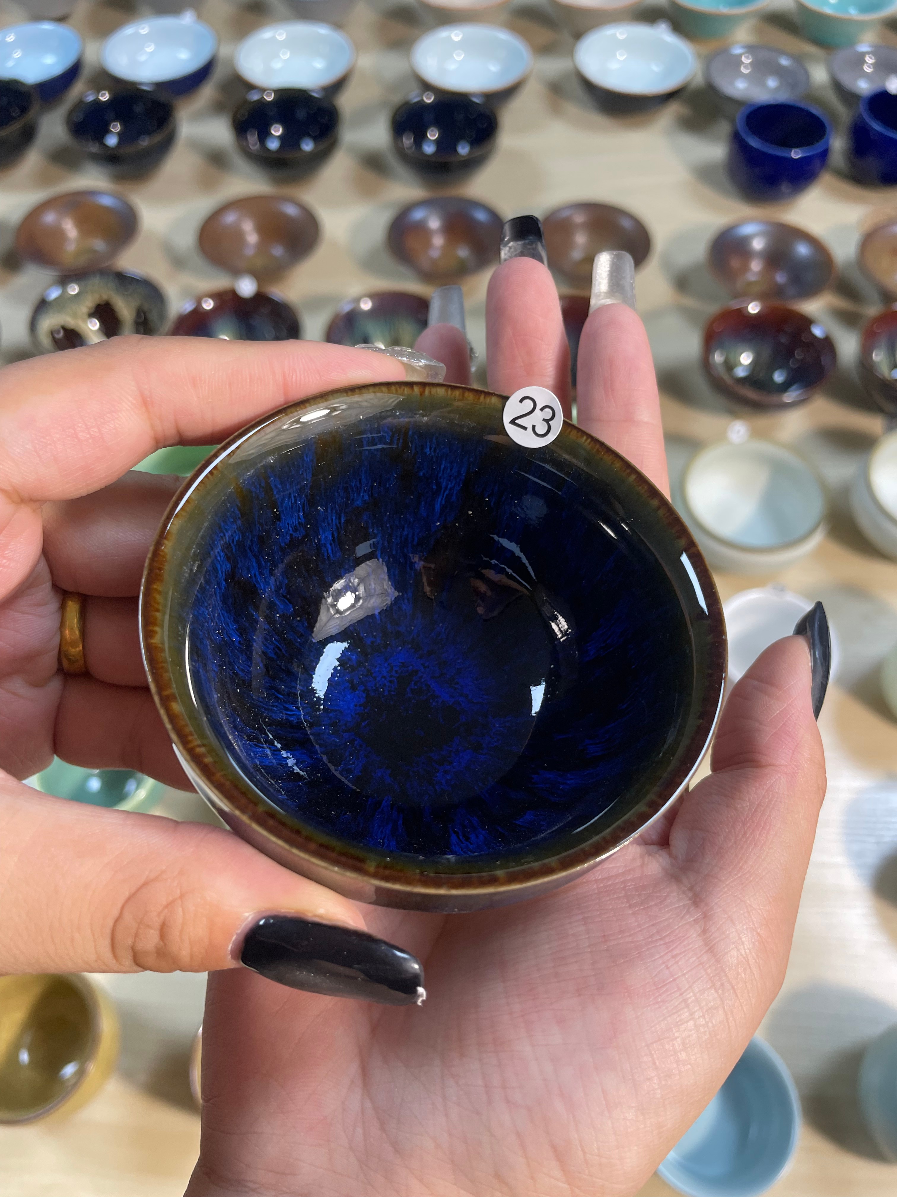Handcrafted Blue Ceramic Bowl