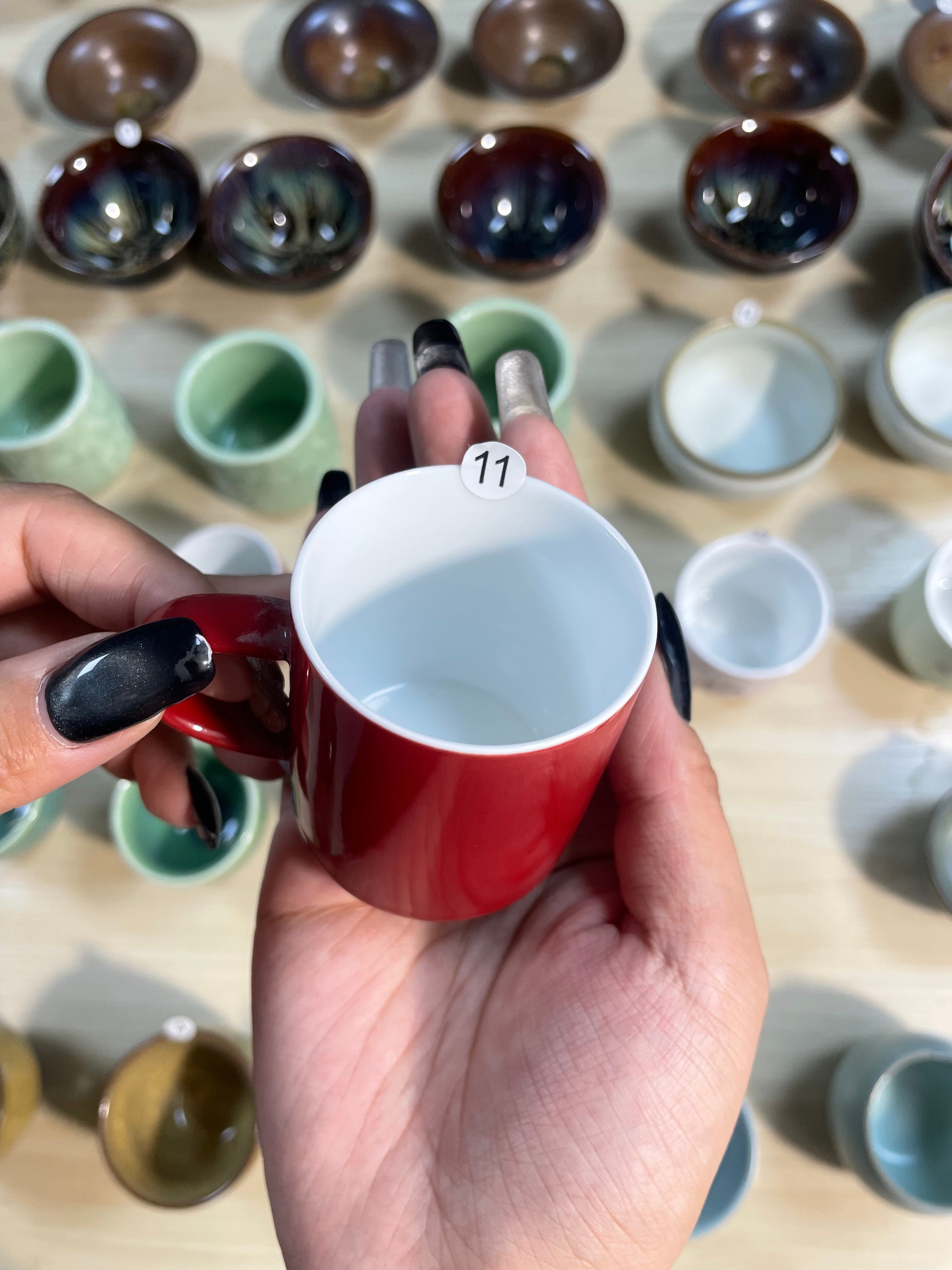 Red Ceramic Espresso Cup