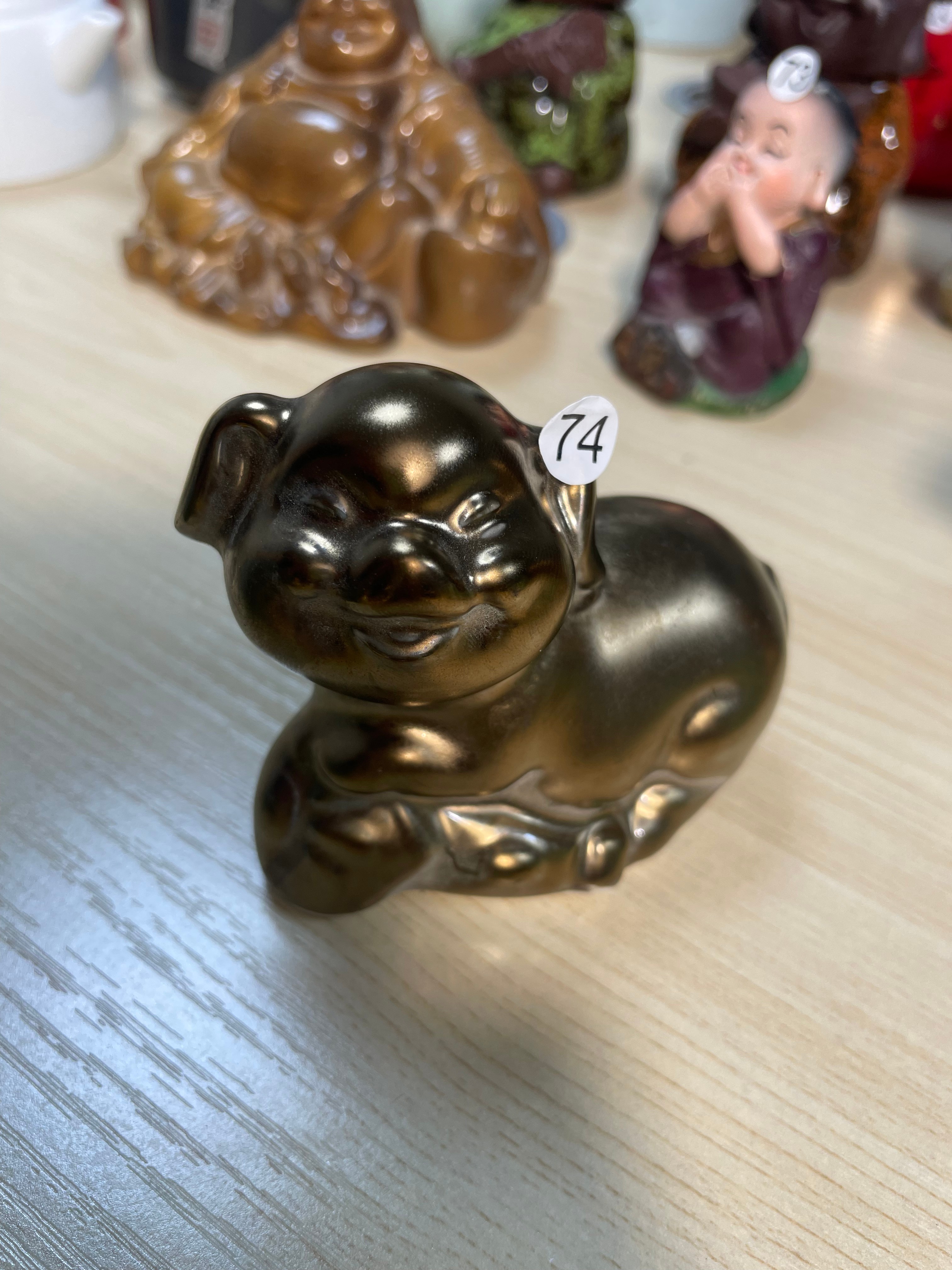 Smiling Pig Figurine
