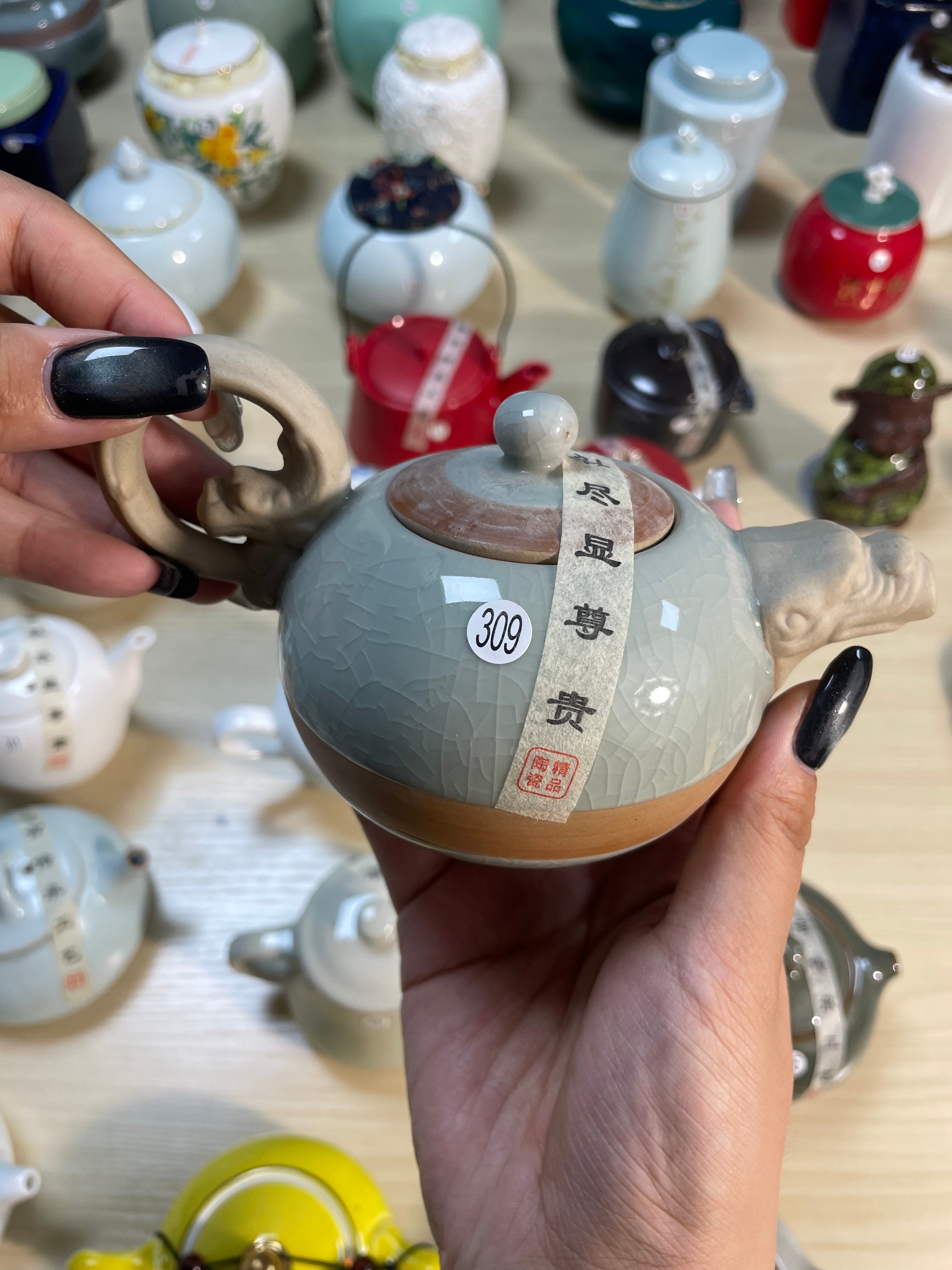 Ceramic Teapot with Elephant Spout