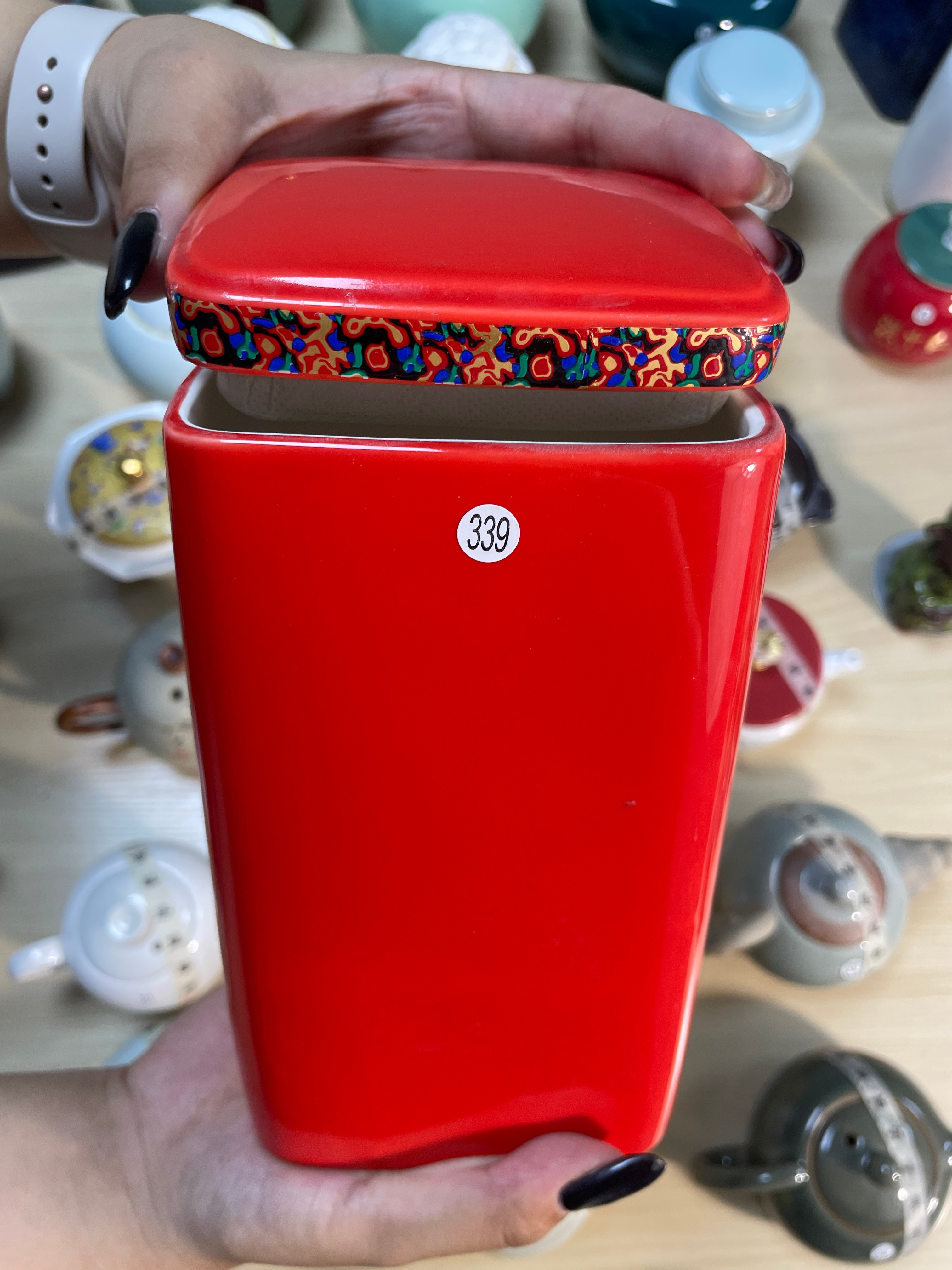 Red Ceramic Storage Jar