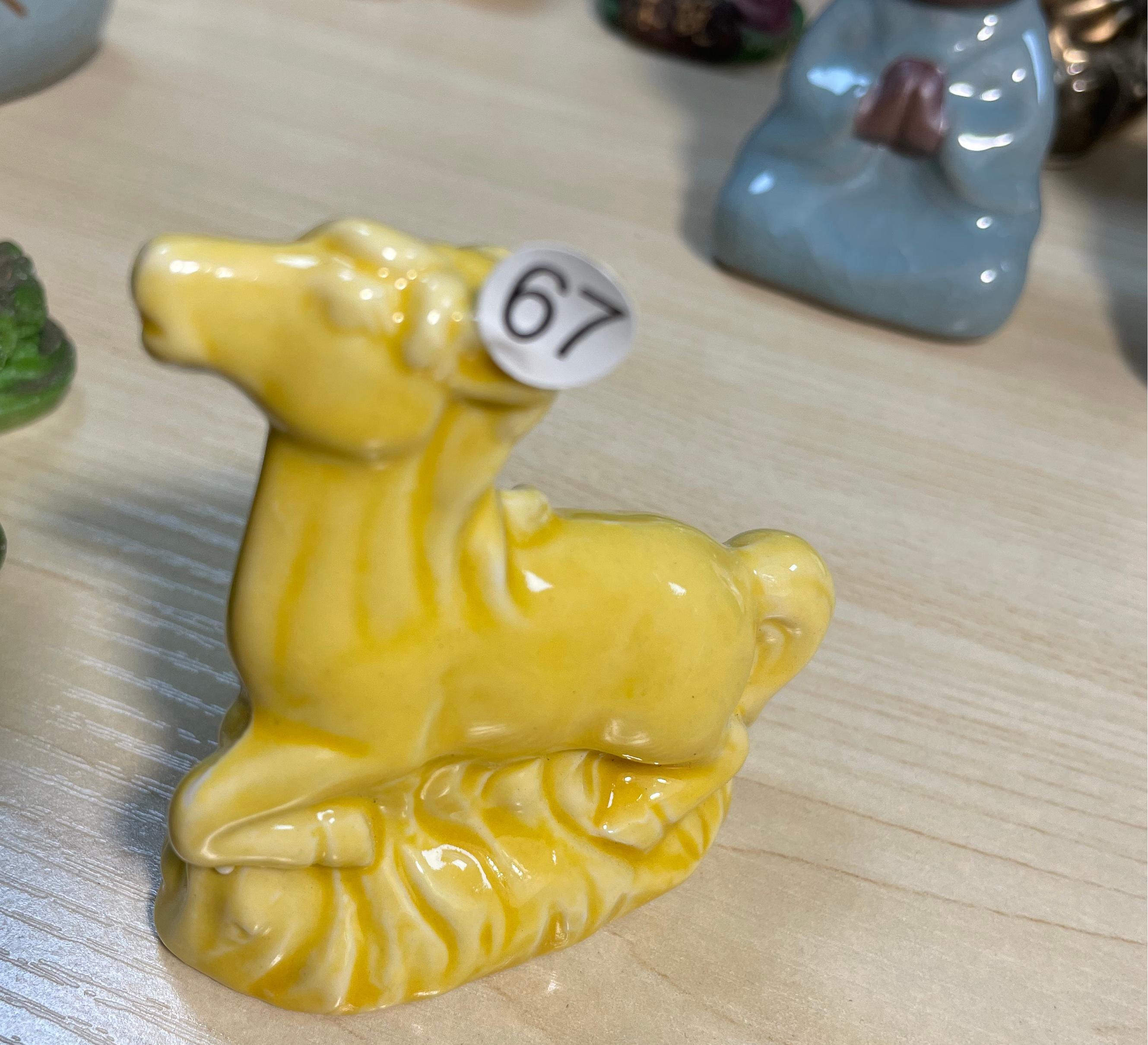 Yellow Ceramic Horse Figurine