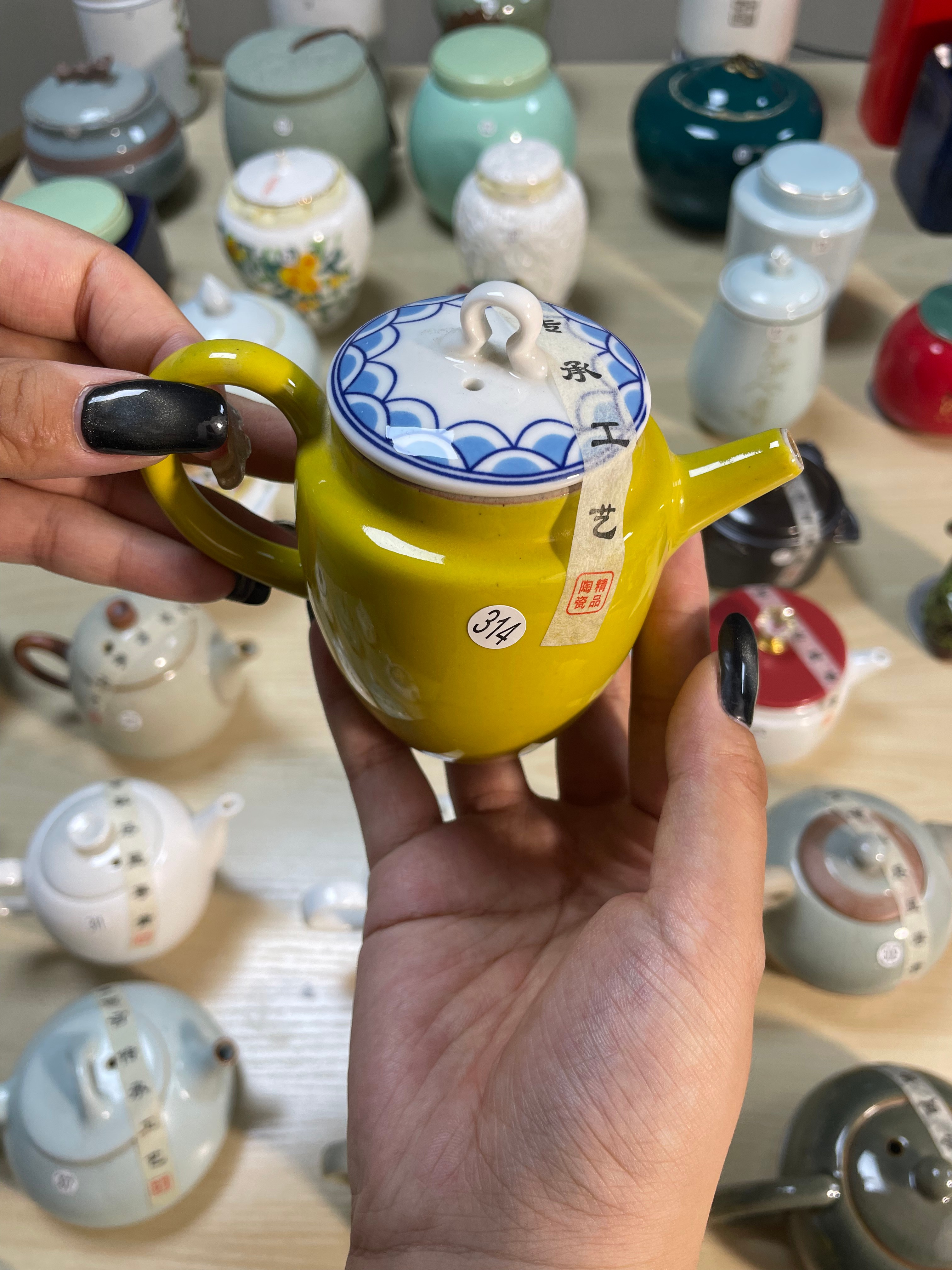 Yellow Ceramic Teapot