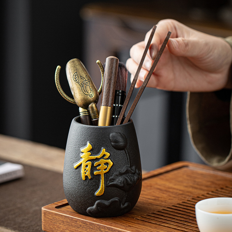 Chinese Calligraphy Brush Holder Set