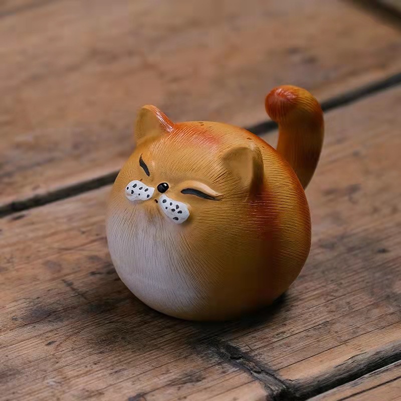Round Cat Figurine