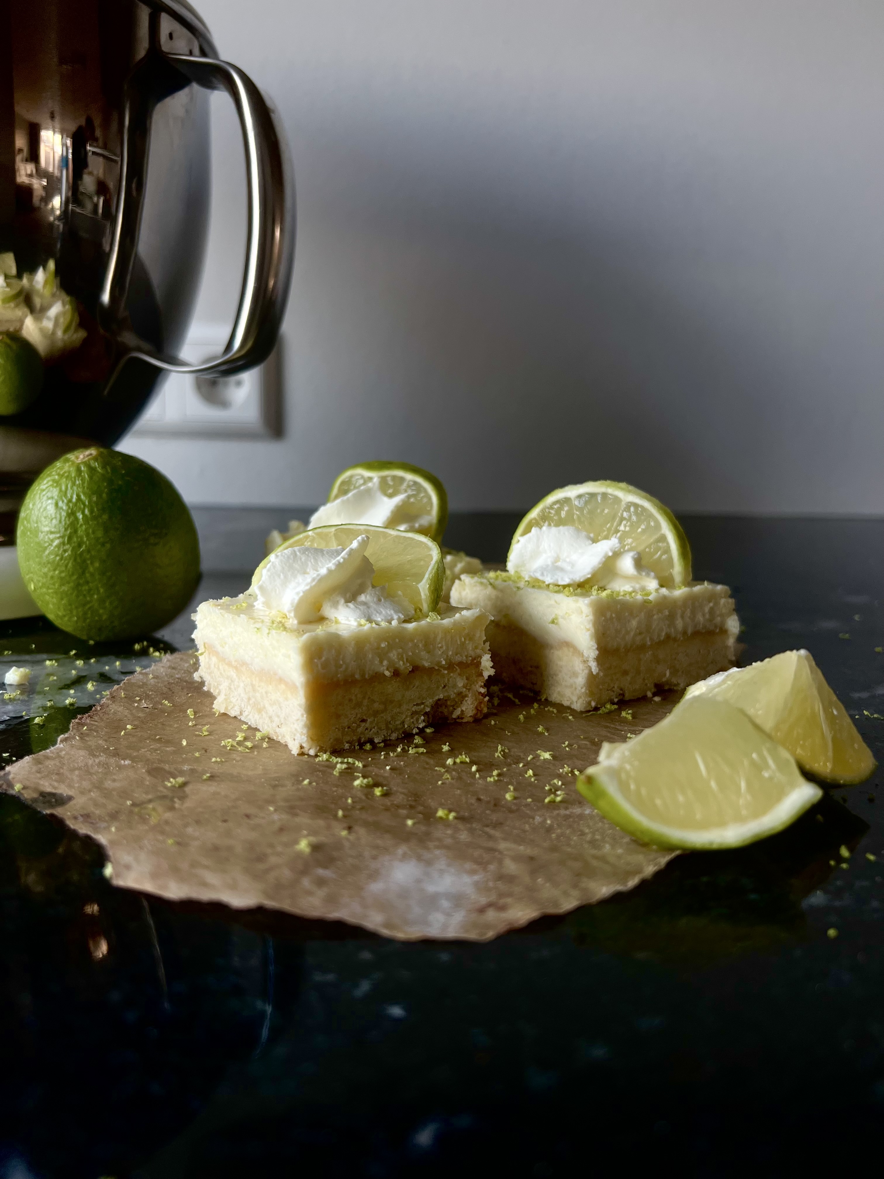Key lime shortbread