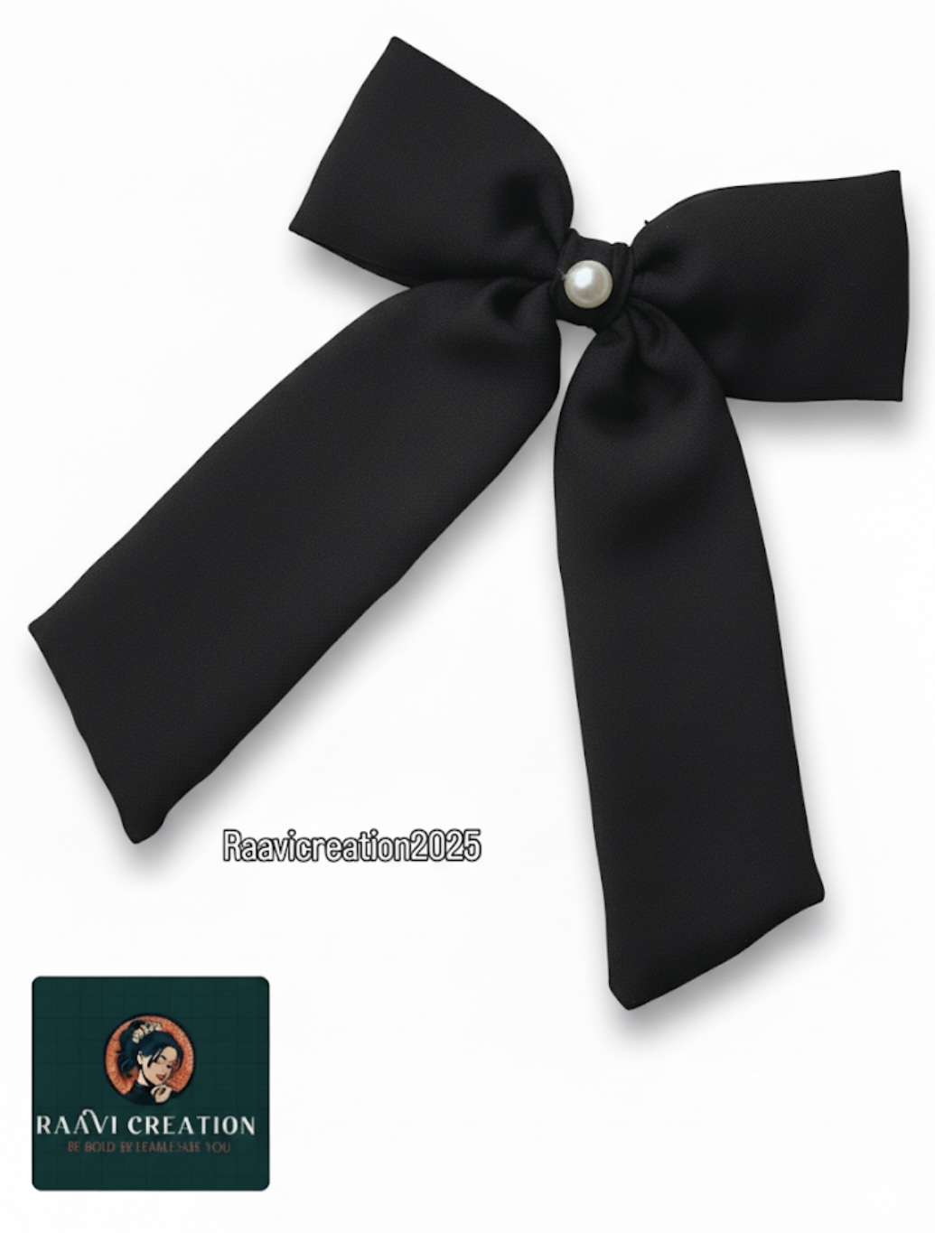 Elegant Black Bow Hair Clip