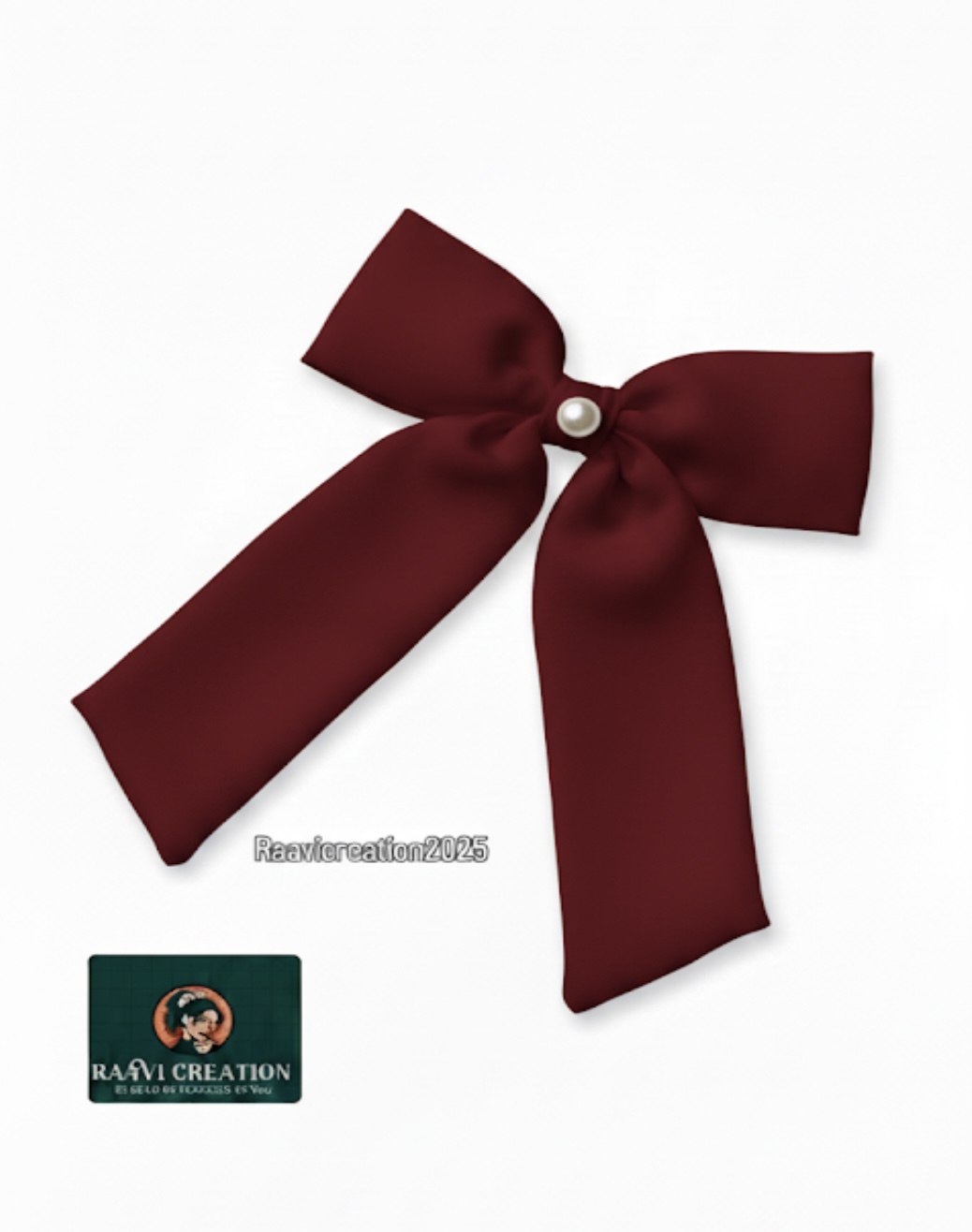 Maroon Satin Bow
