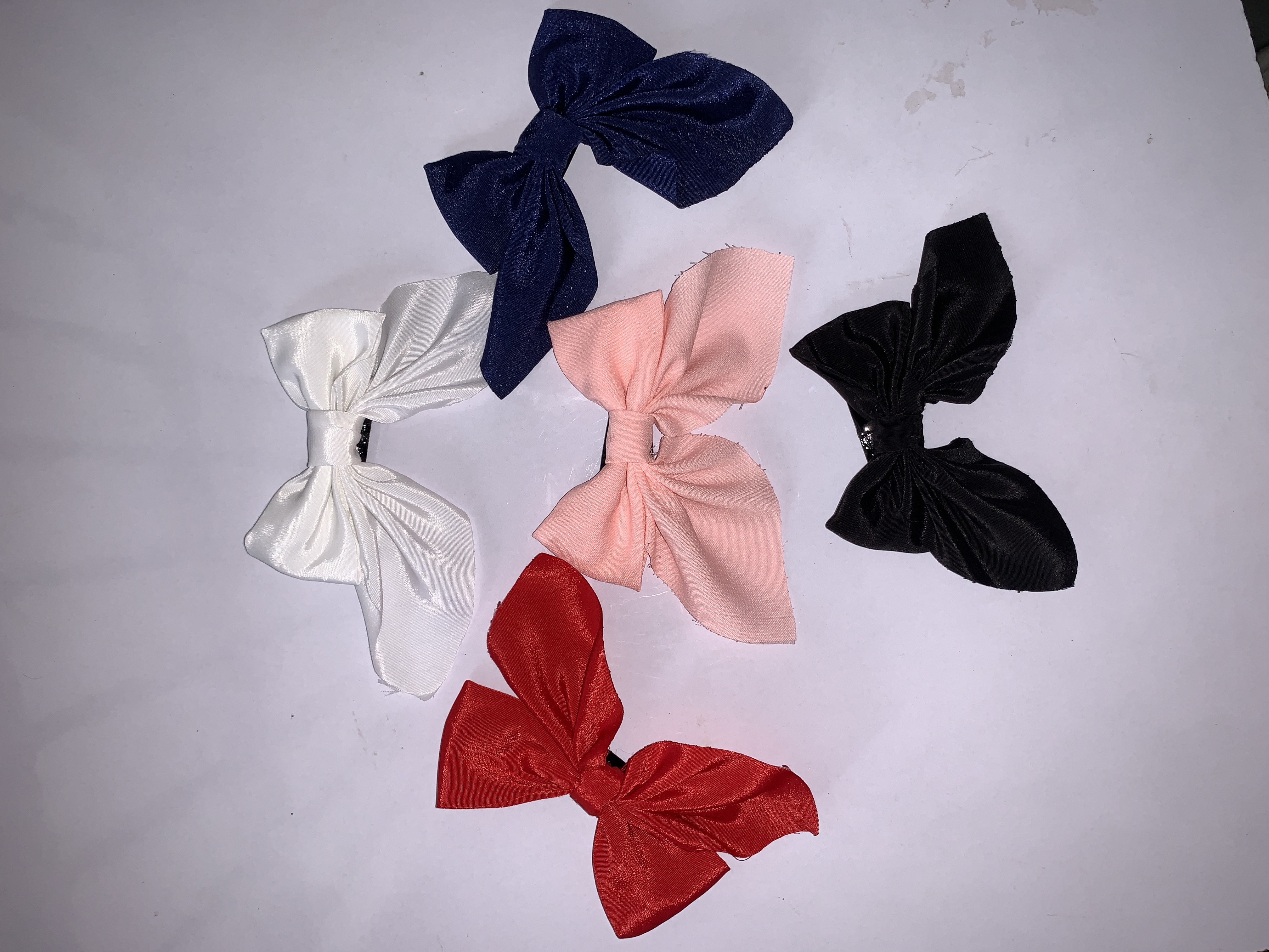 Set of colorful hair bows