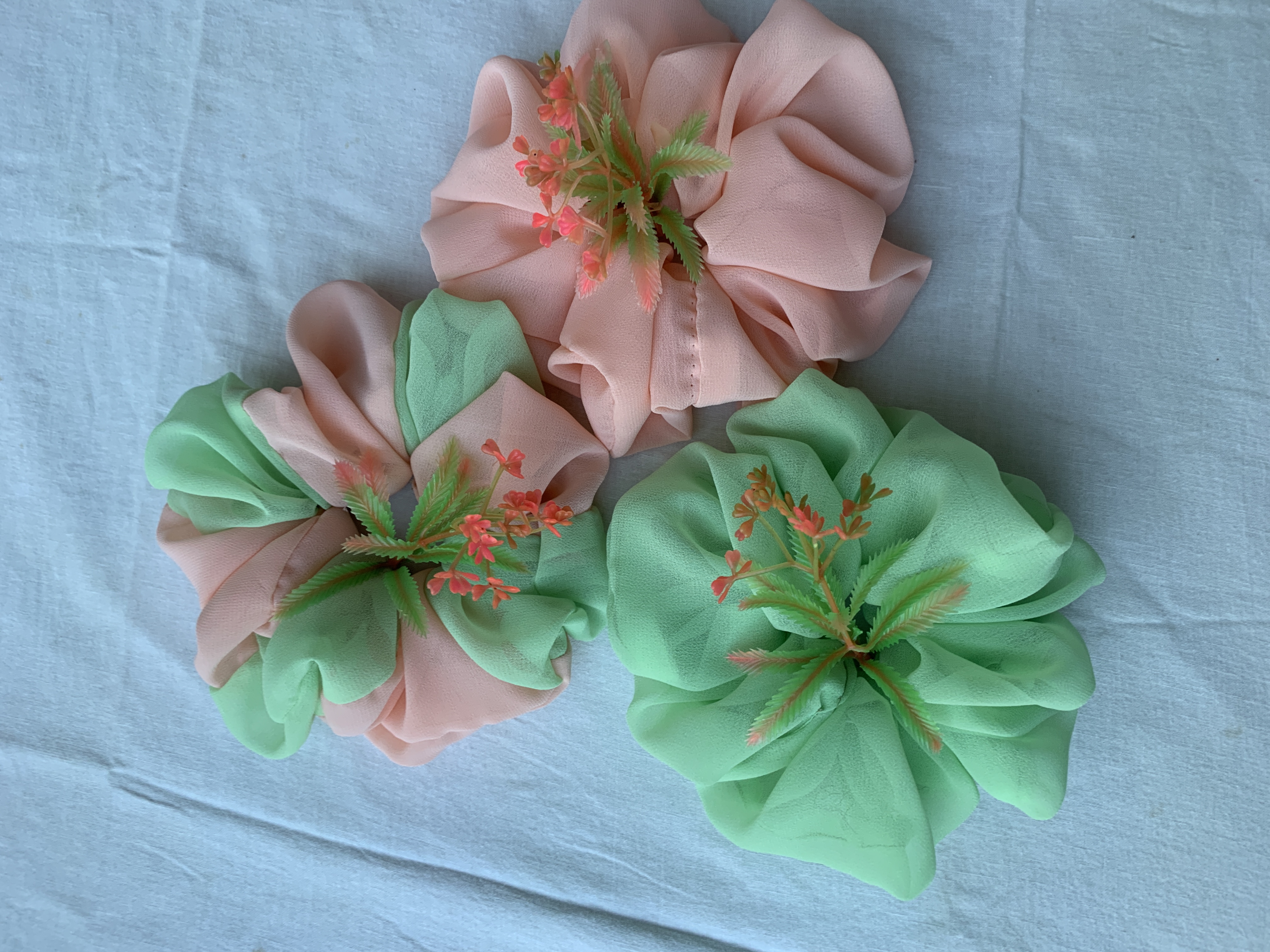 Pastel Georgette Hair Scrunchies💫