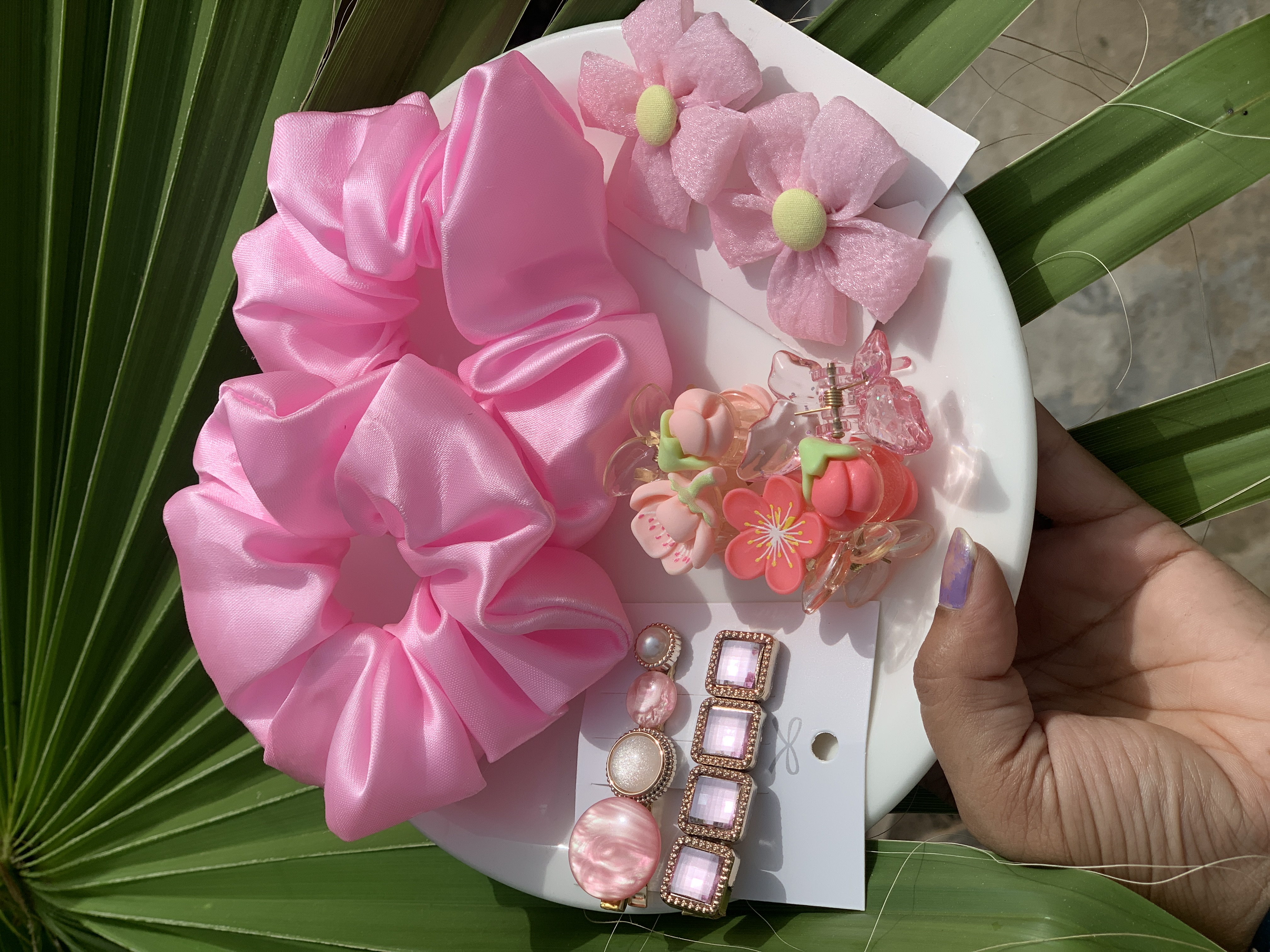 Pink Hair Accessories Set