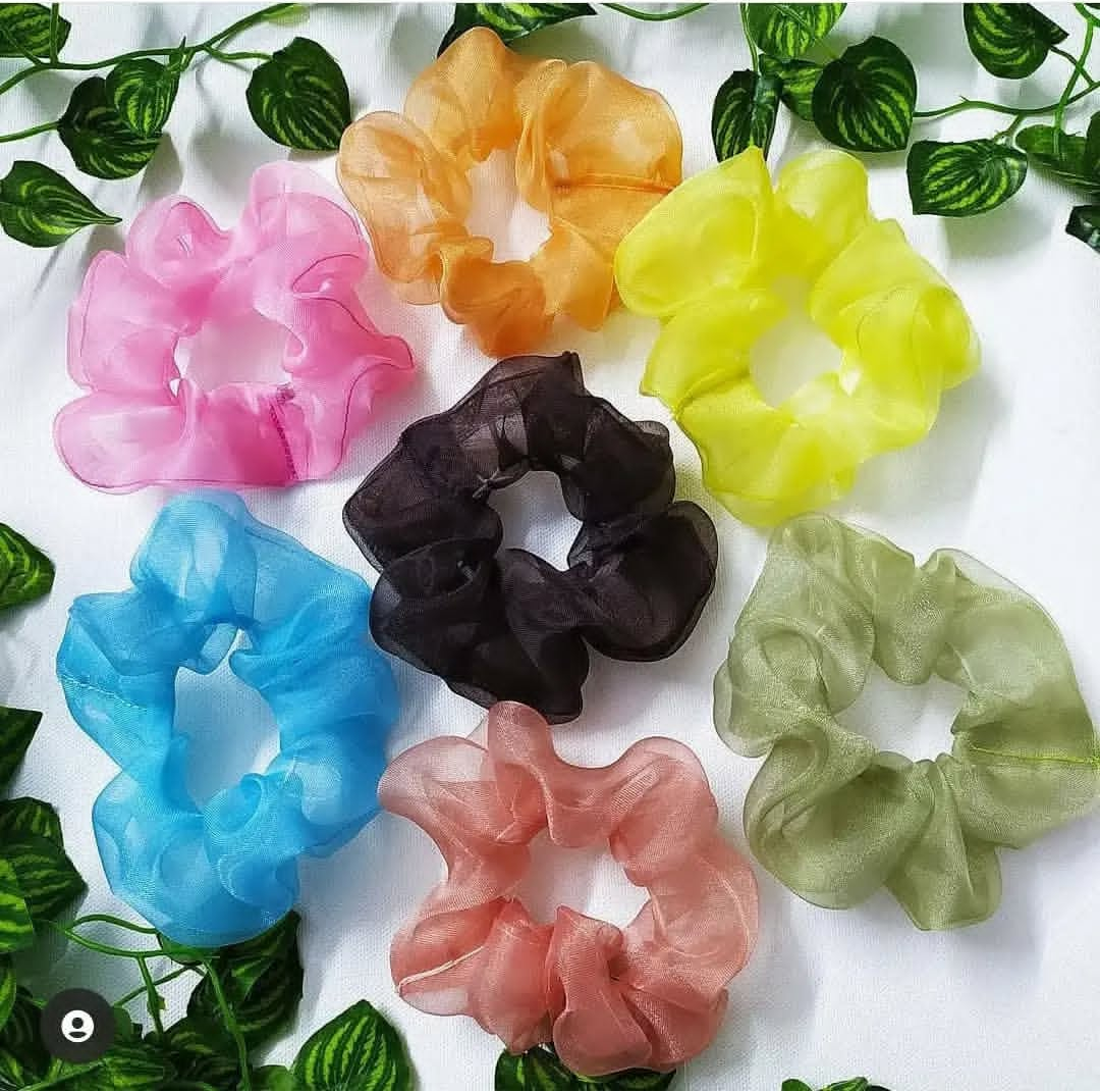 Colorful Organza Hair Scrunchies